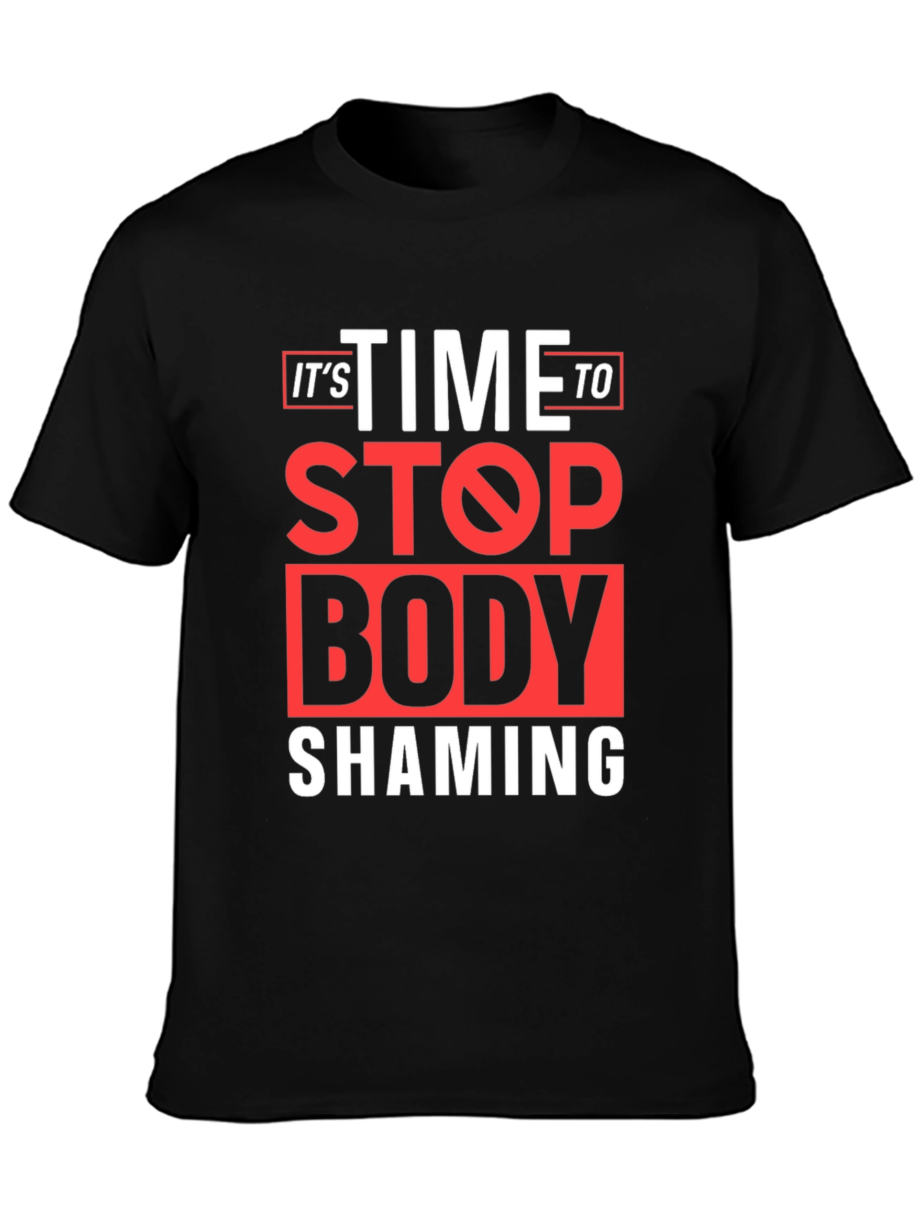 Stop Body Shaming Graphic Tee - Black