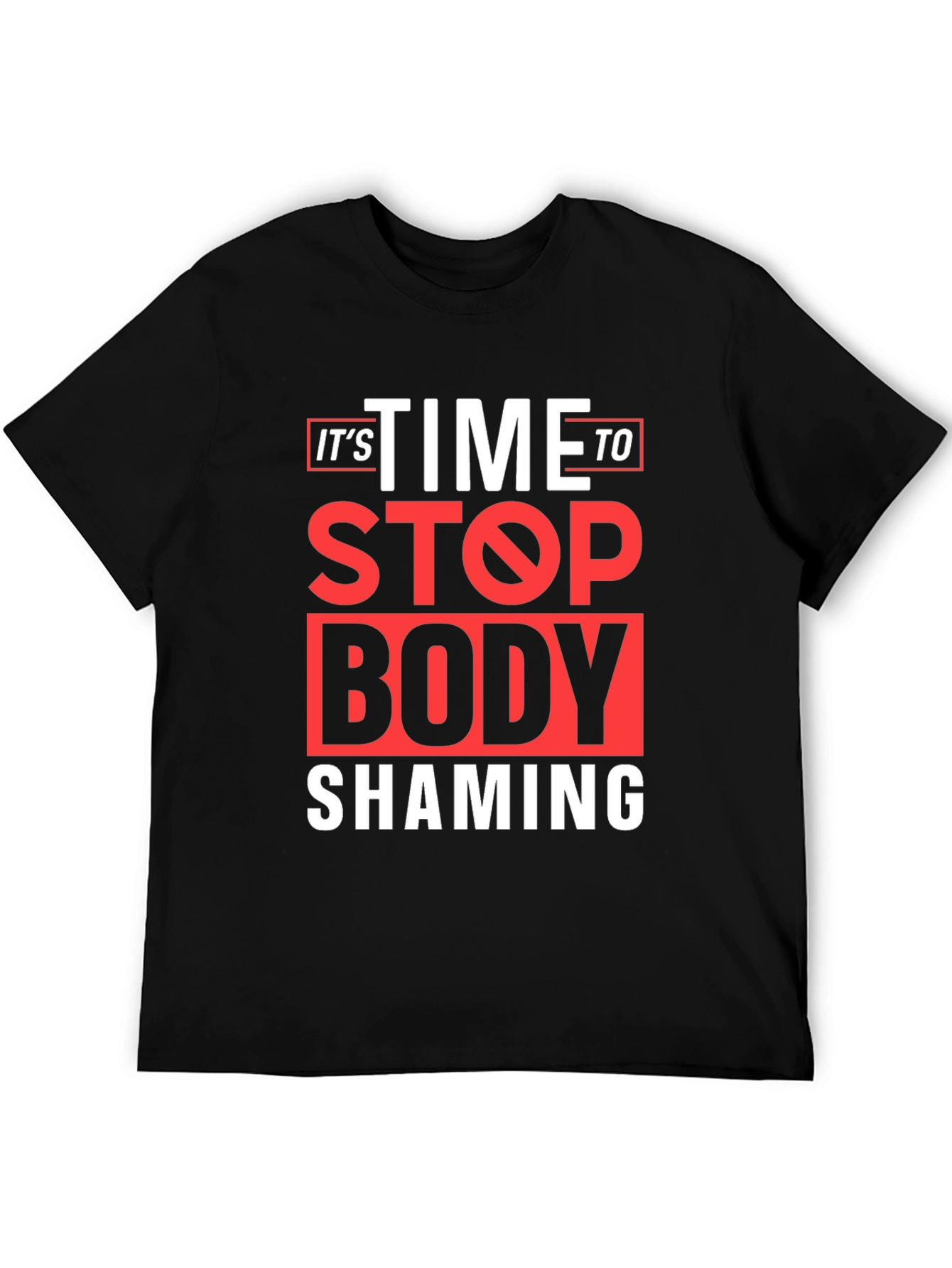 Stop Body Shaming Graphic Tee - Black
