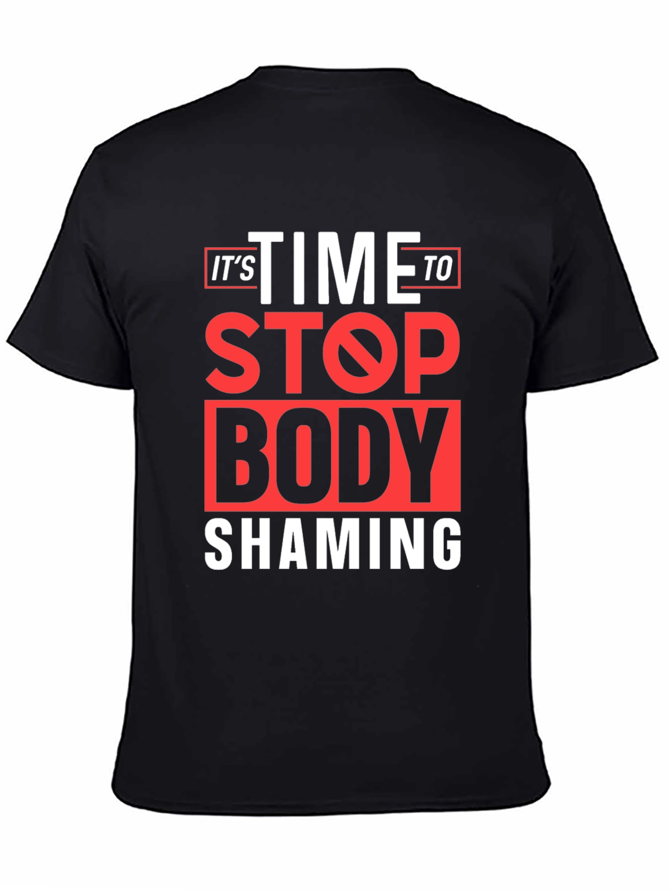 Stop Body Shaming Graphic Tee - Black