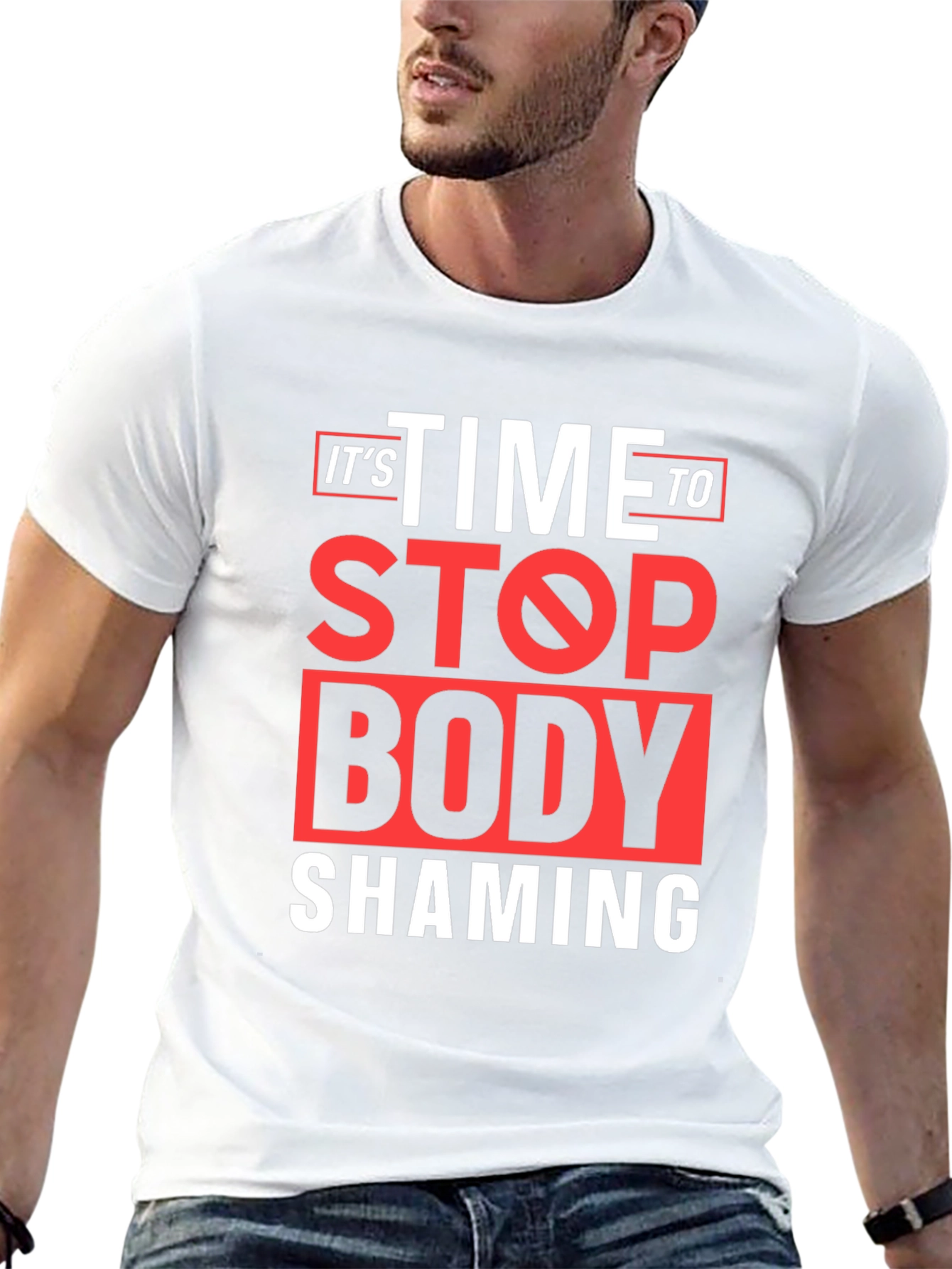 Stop Body Shaming Graphic Tee - Black