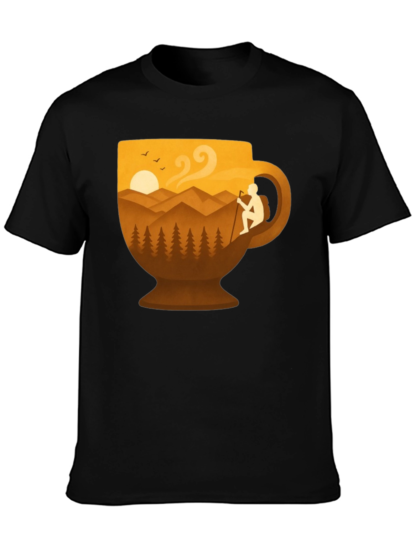 Mountain Hike Coffee Cup Graphic Tee