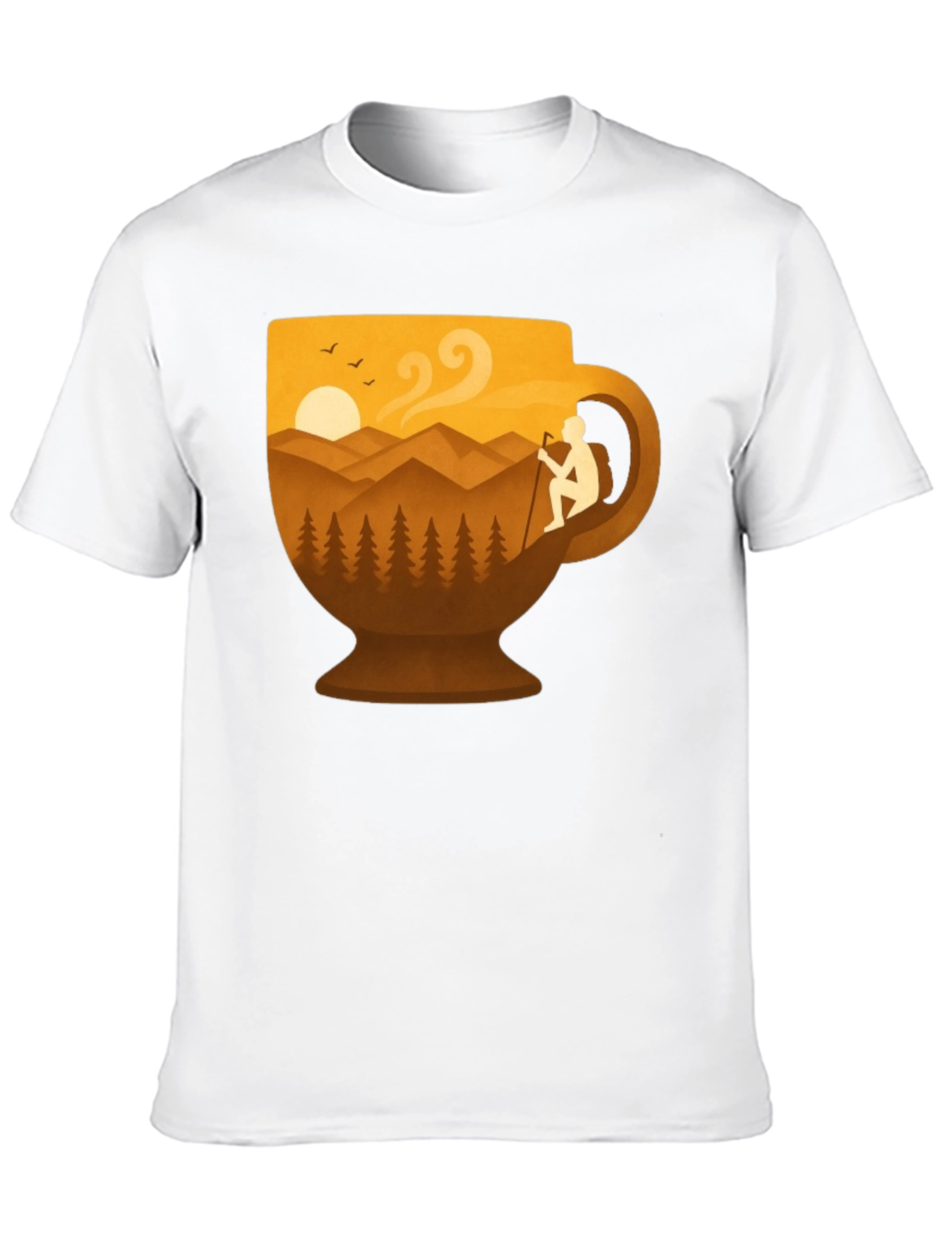 Mountain Hike Coffee Cup Graphic Tee