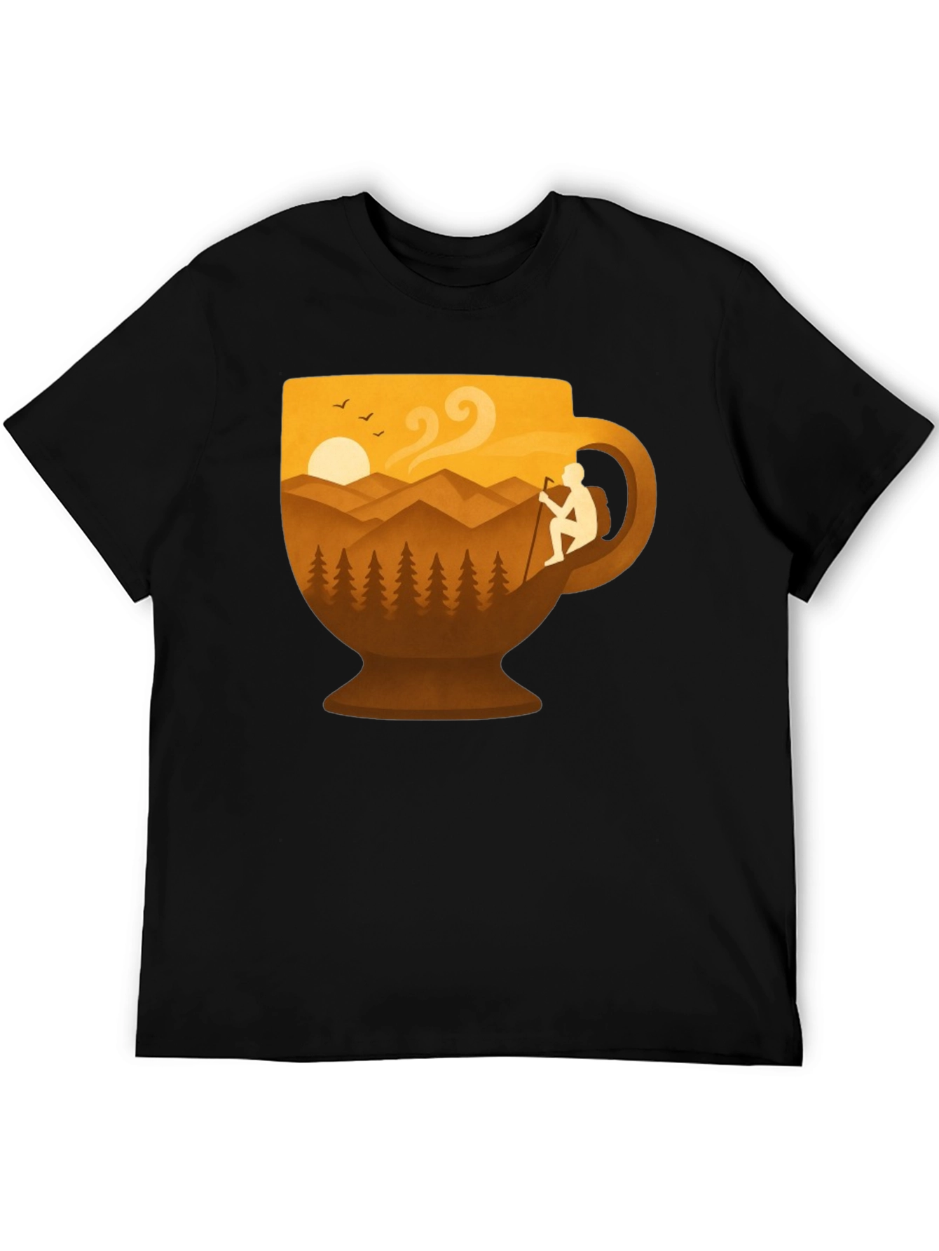 Mountain Hike Coffee Cup Graphic Tee