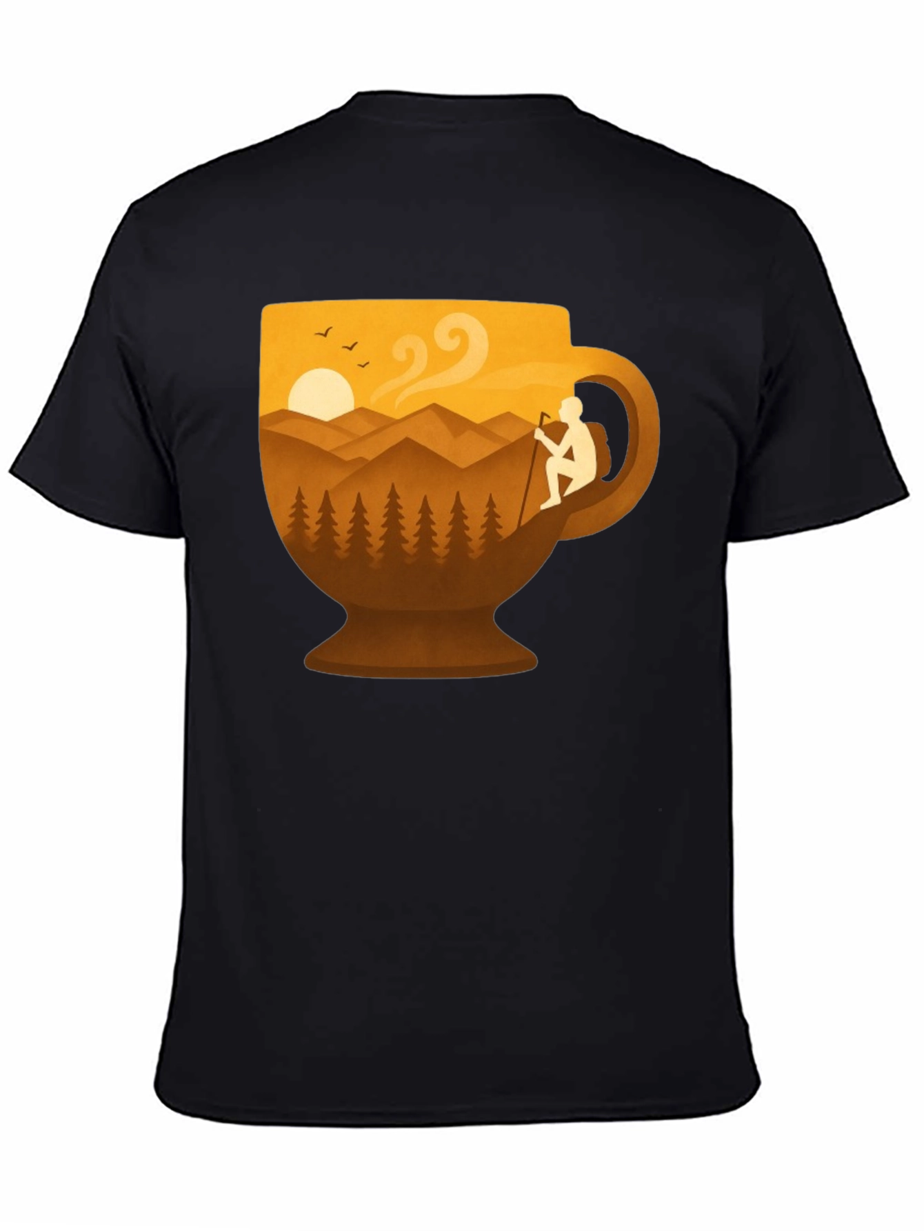Mountain Hike Coffee Cup Graphic Tee