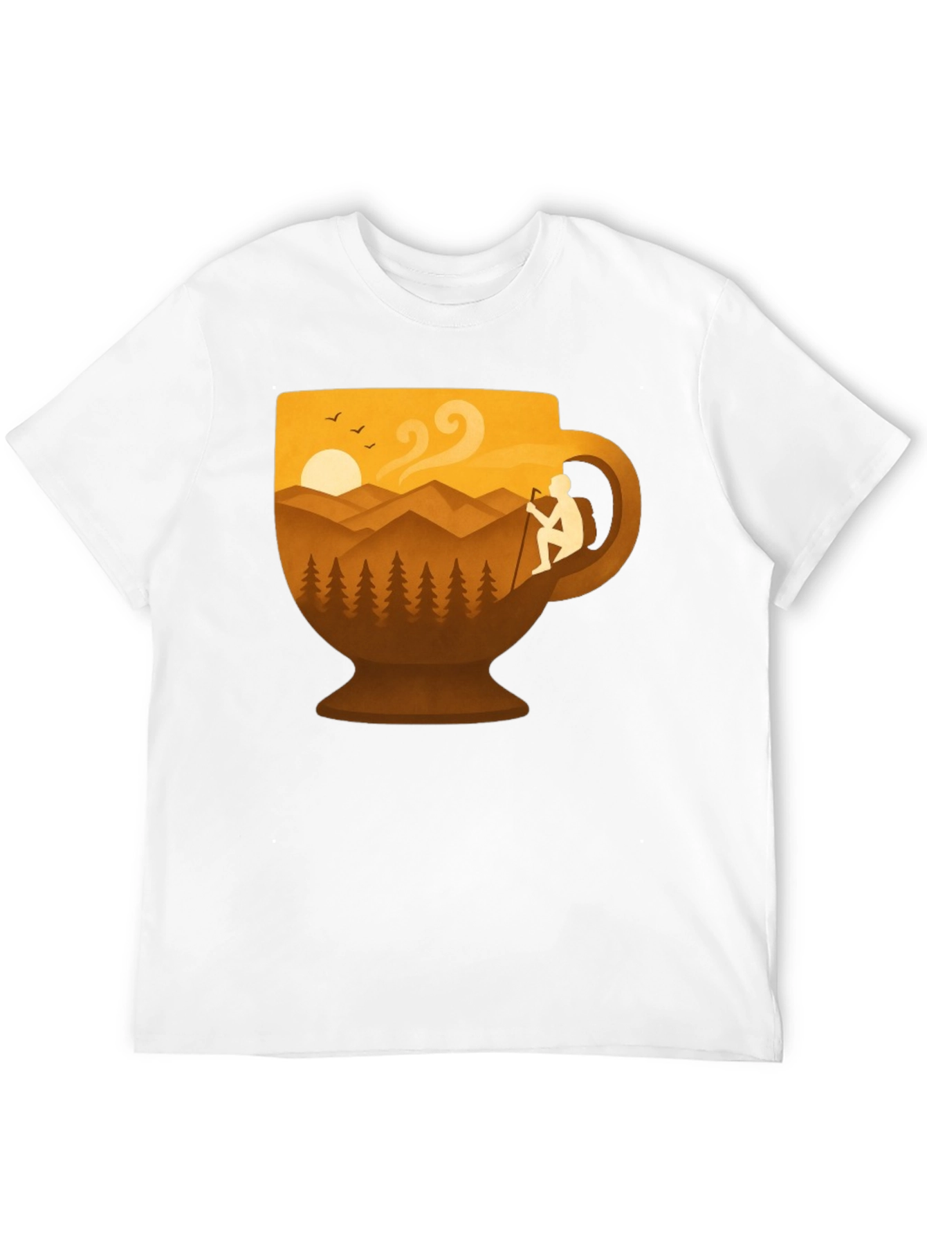 Mountain Hike Coffee Cup Graphic Tee