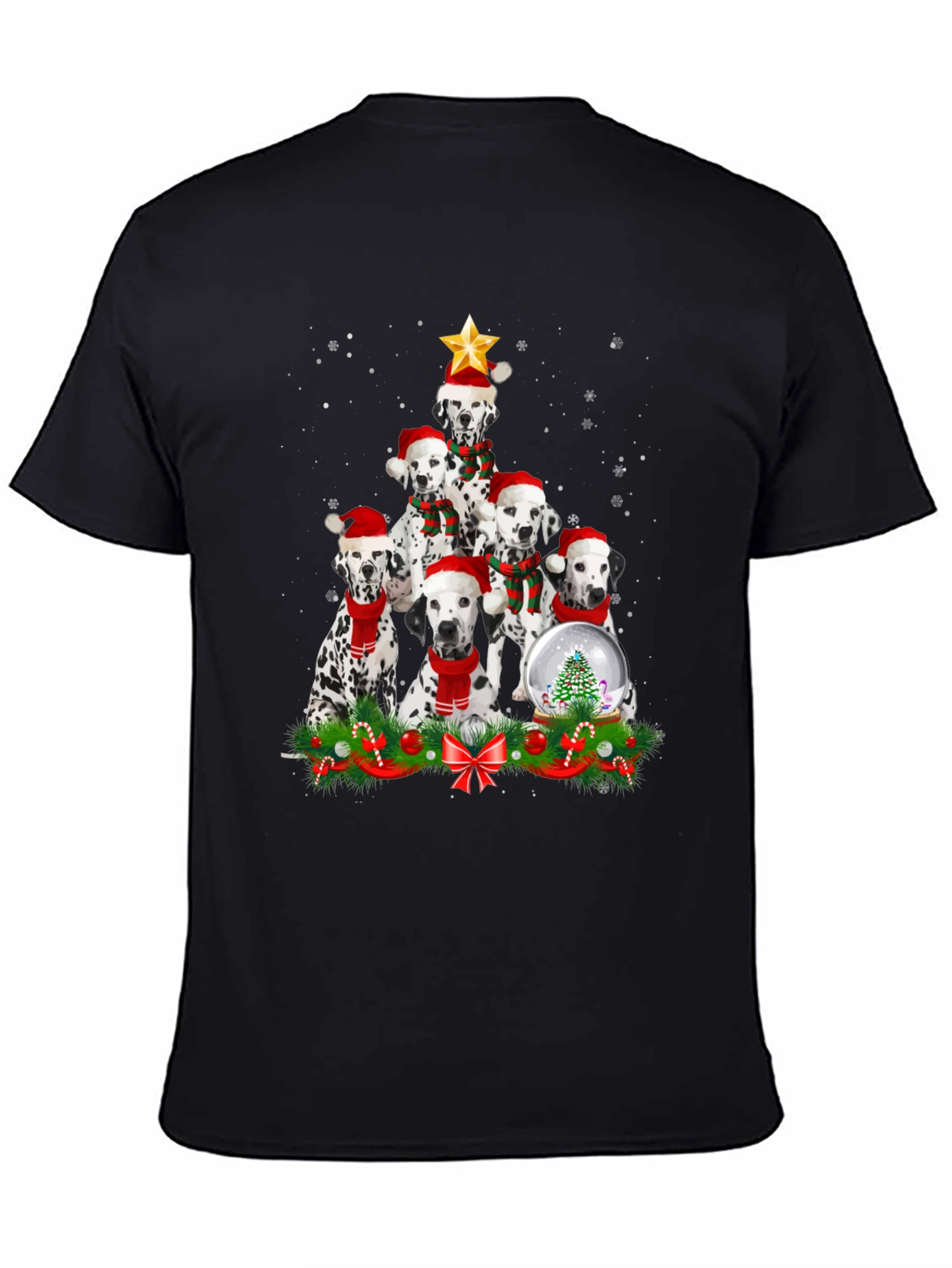 Dalmatian Christmas Tree T-Shirt Holiday Dog Tee