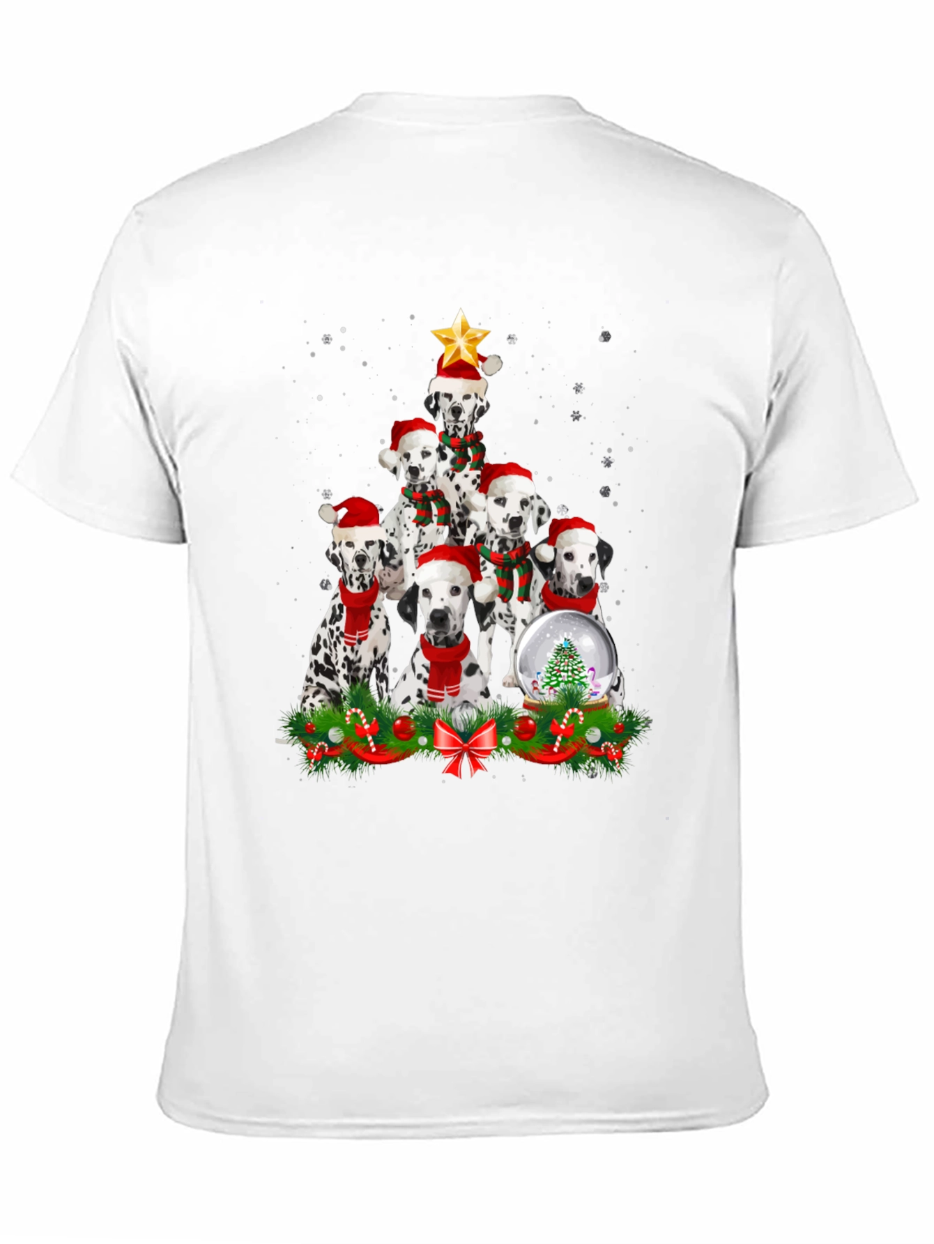 Dalmatian Christmas Tree T-Shirt Holiday Dog Tee