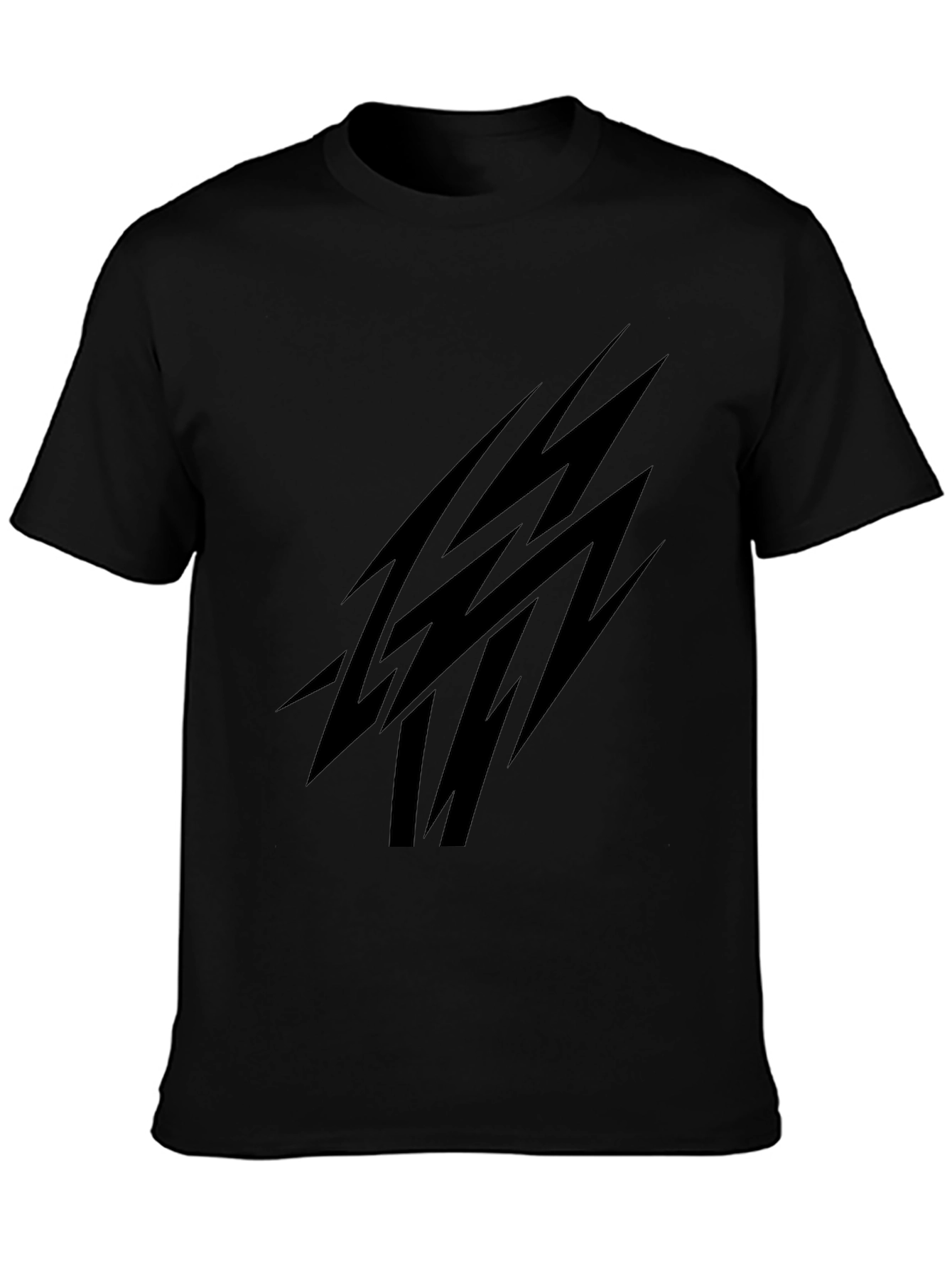 Mens Black Tee with Abstract Graphic