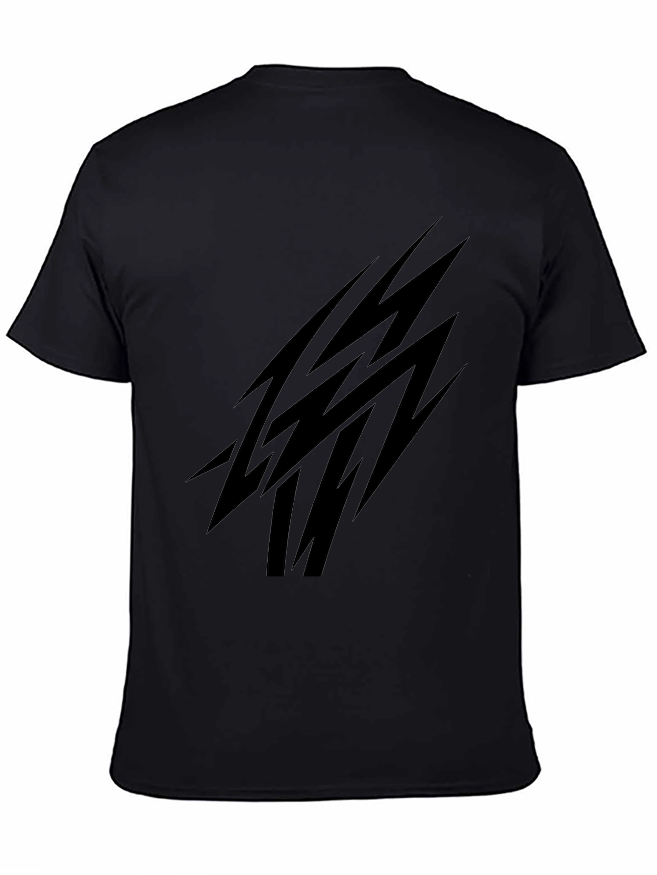 Mens Black Tee with Abstract Graphic