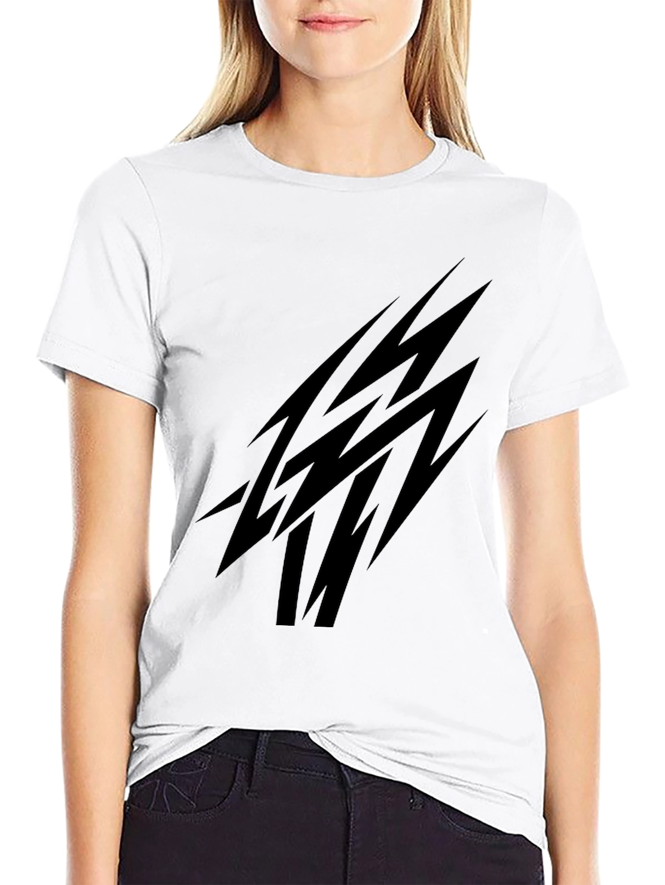 Mens Black Tee with Abstract Graphic