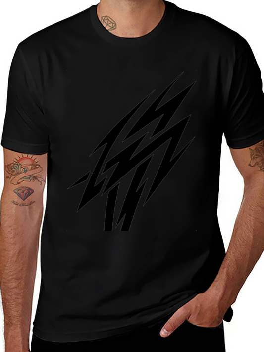 Mens Black Tee with Abstract Graphic