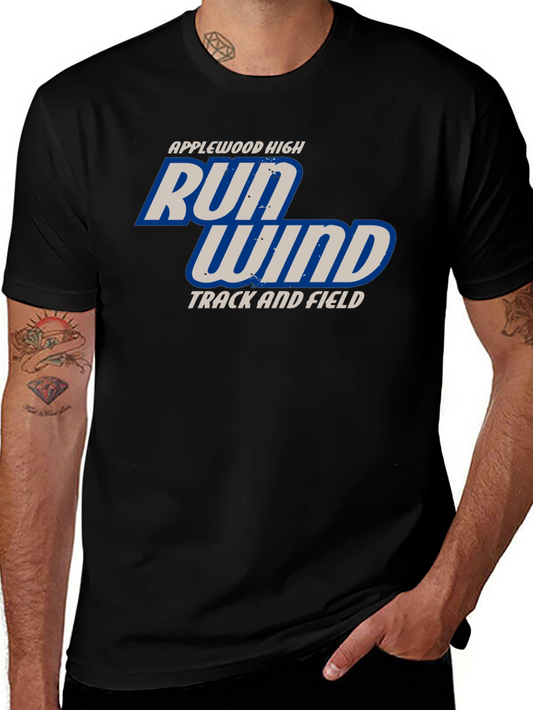 Applewood High Run Wind Track & Field Black T-Shirt