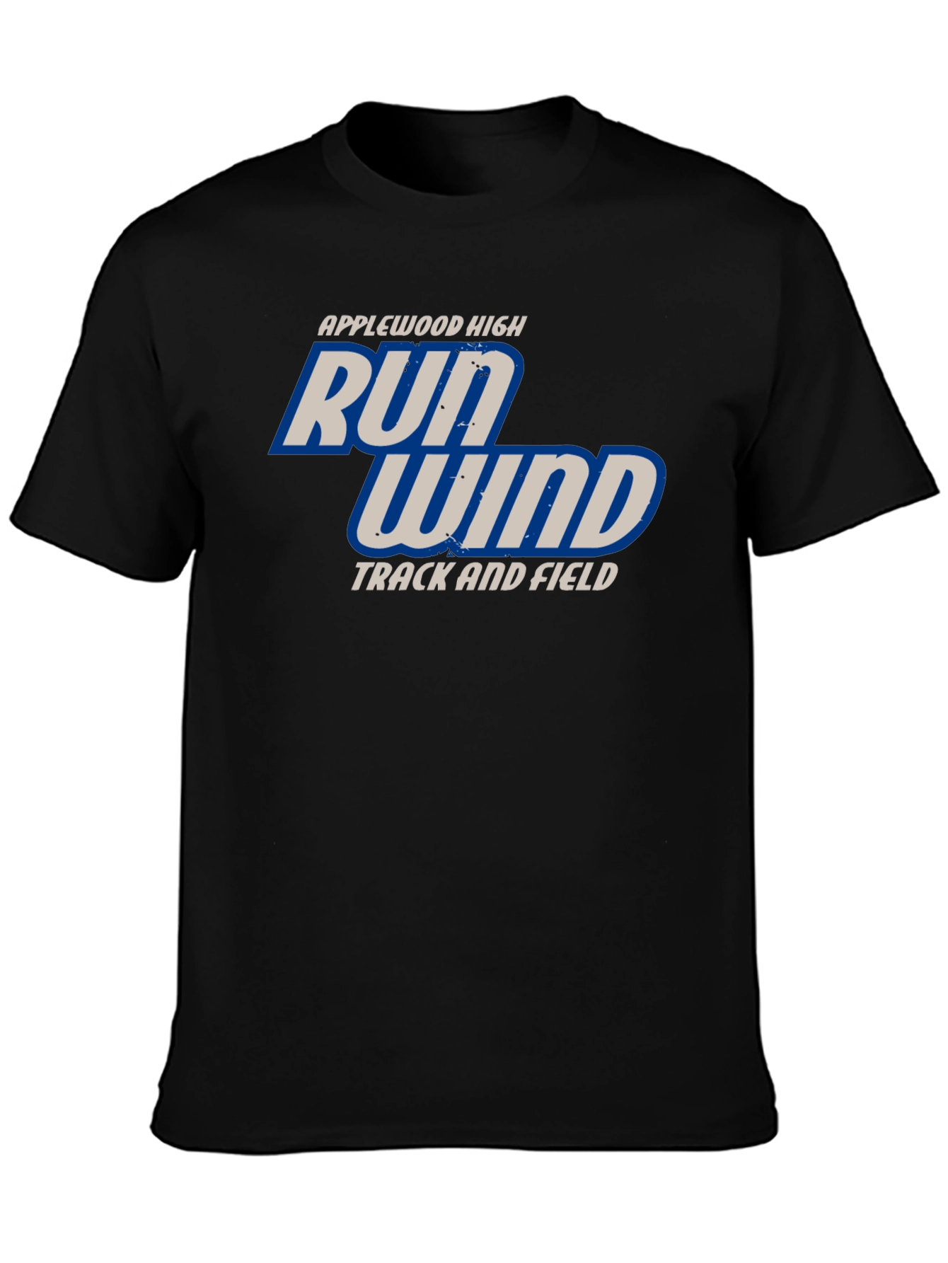 Applewood High Run Wind Track & Field Black T-Shirt