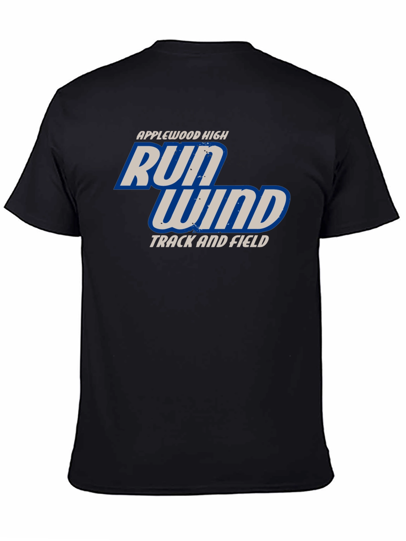 Applewood High Run Wind Track & Field Black T-Shirt