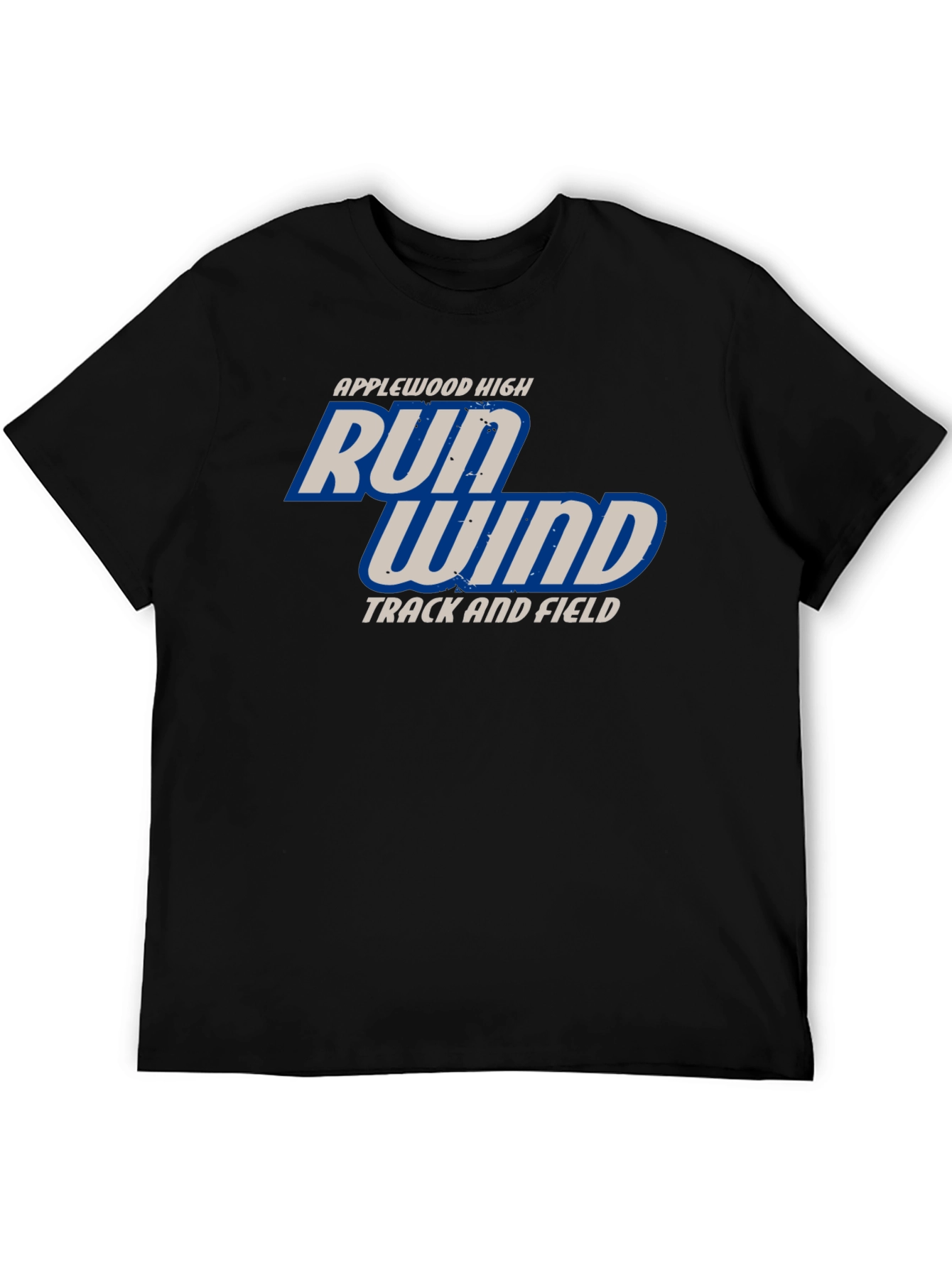 Applewood High Run Wind Track & Field Black T-Shirt