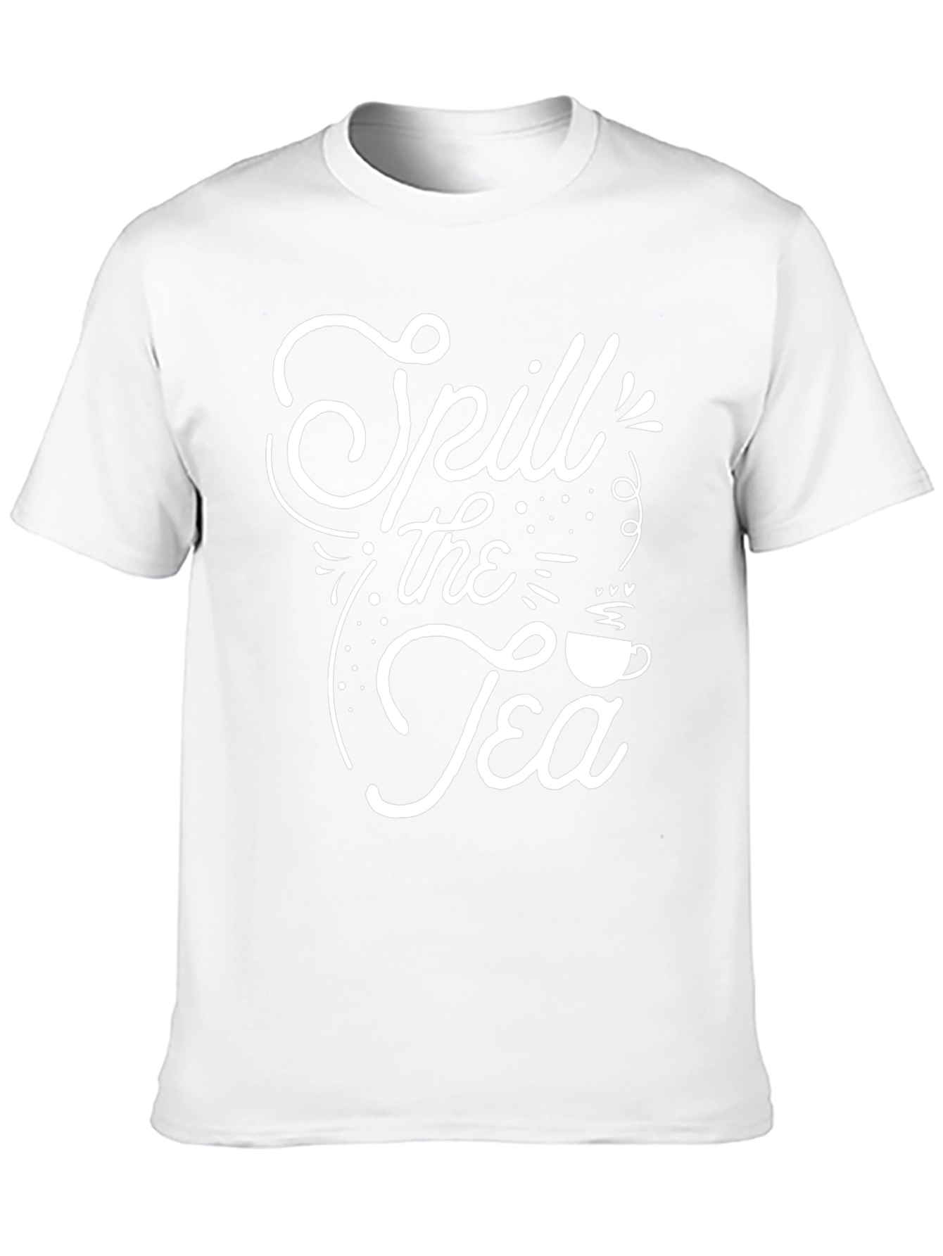 Spill the Tea Graphic Tee - Trendy Black T-Shirt