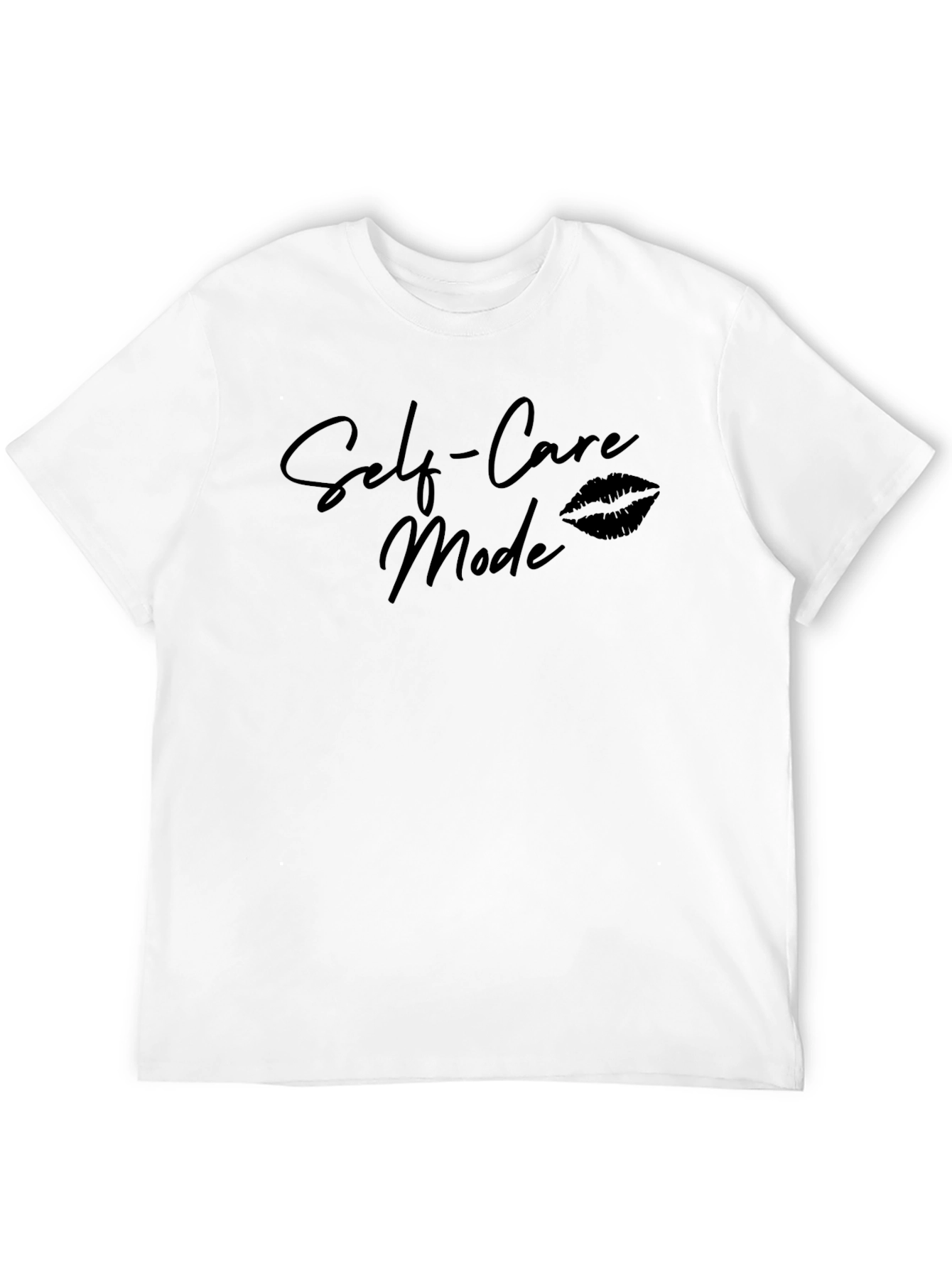 Self-Care Mode Black Graphic T-Shirt