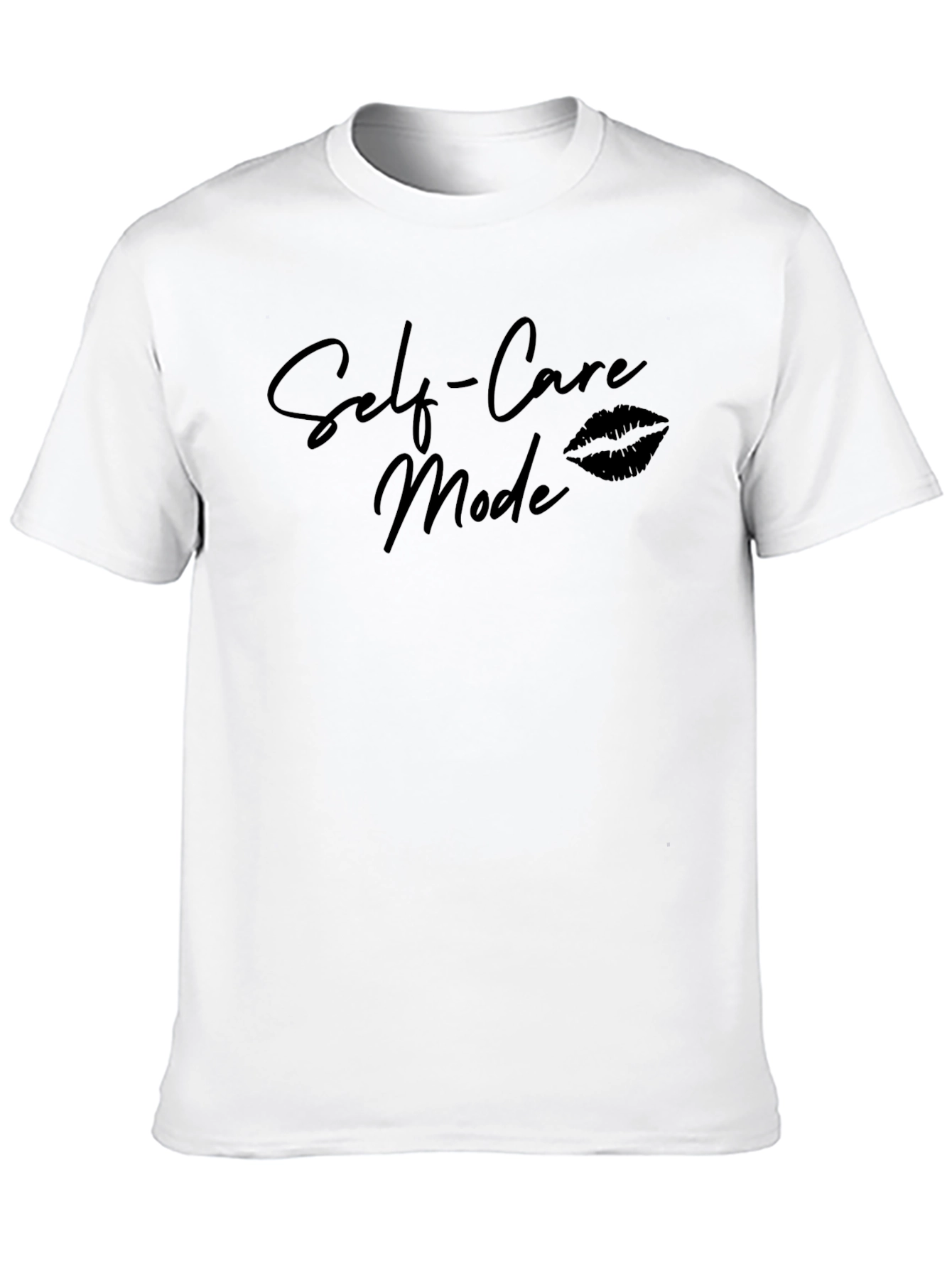 Self-Care Mode Black Graphic T-Shirt