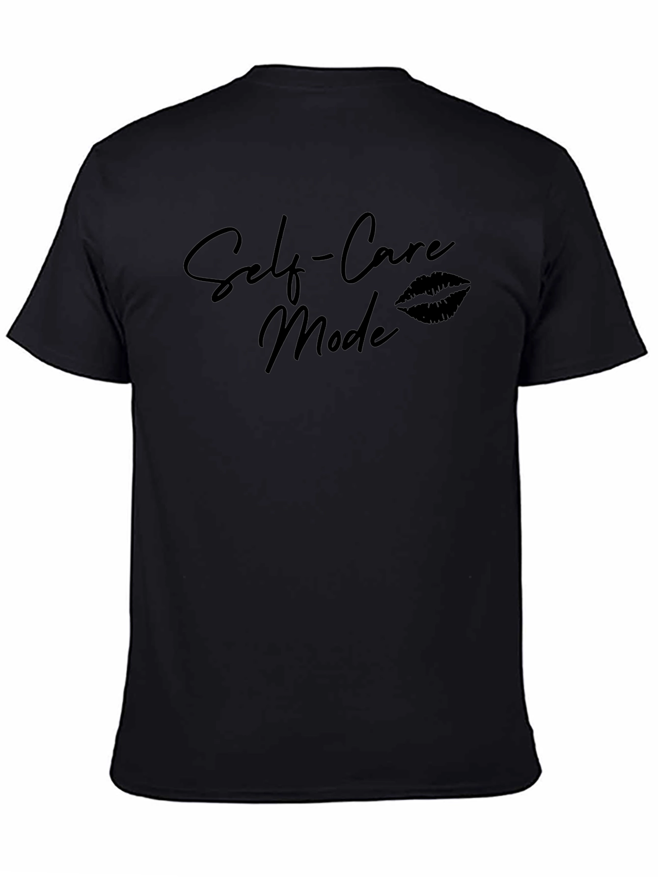 Self-Care Mode Black Graphic T-Shirt