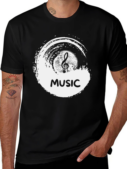 Music Record T-Shirt - Stylish Graphic Tee