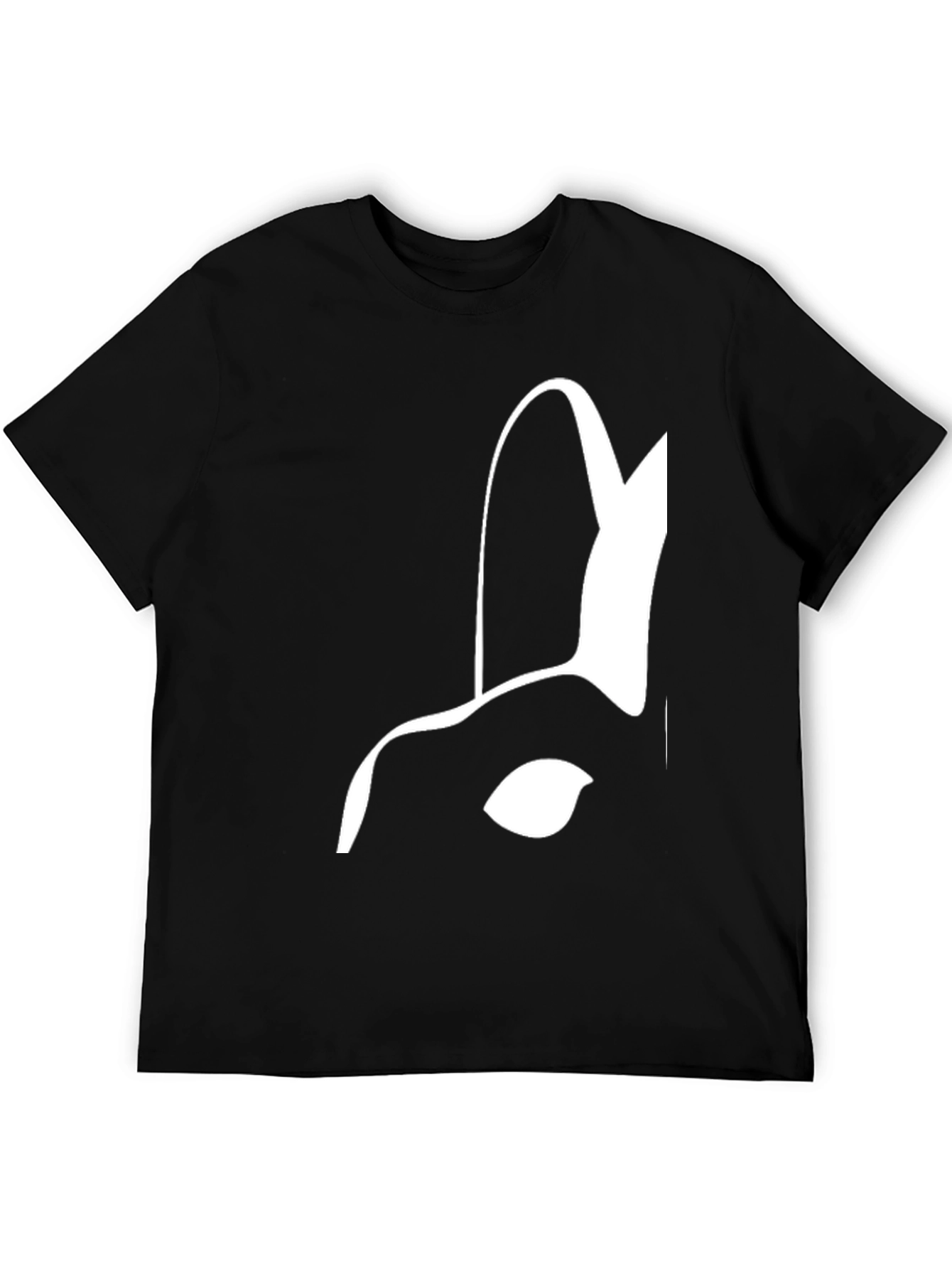 Abstract Graphic Print Black T-Shirt