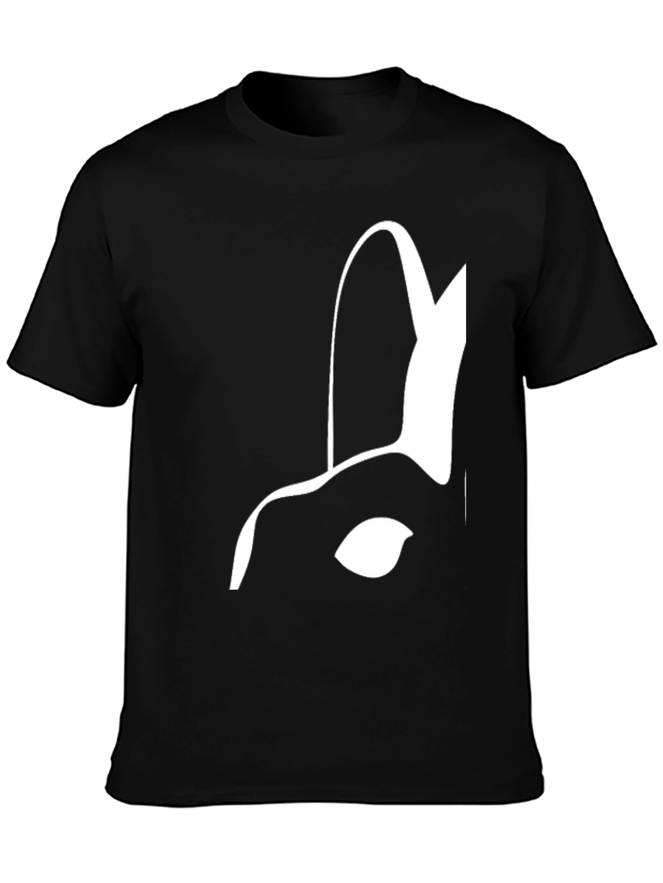 Abstract Graphic Print Black T-Shirt