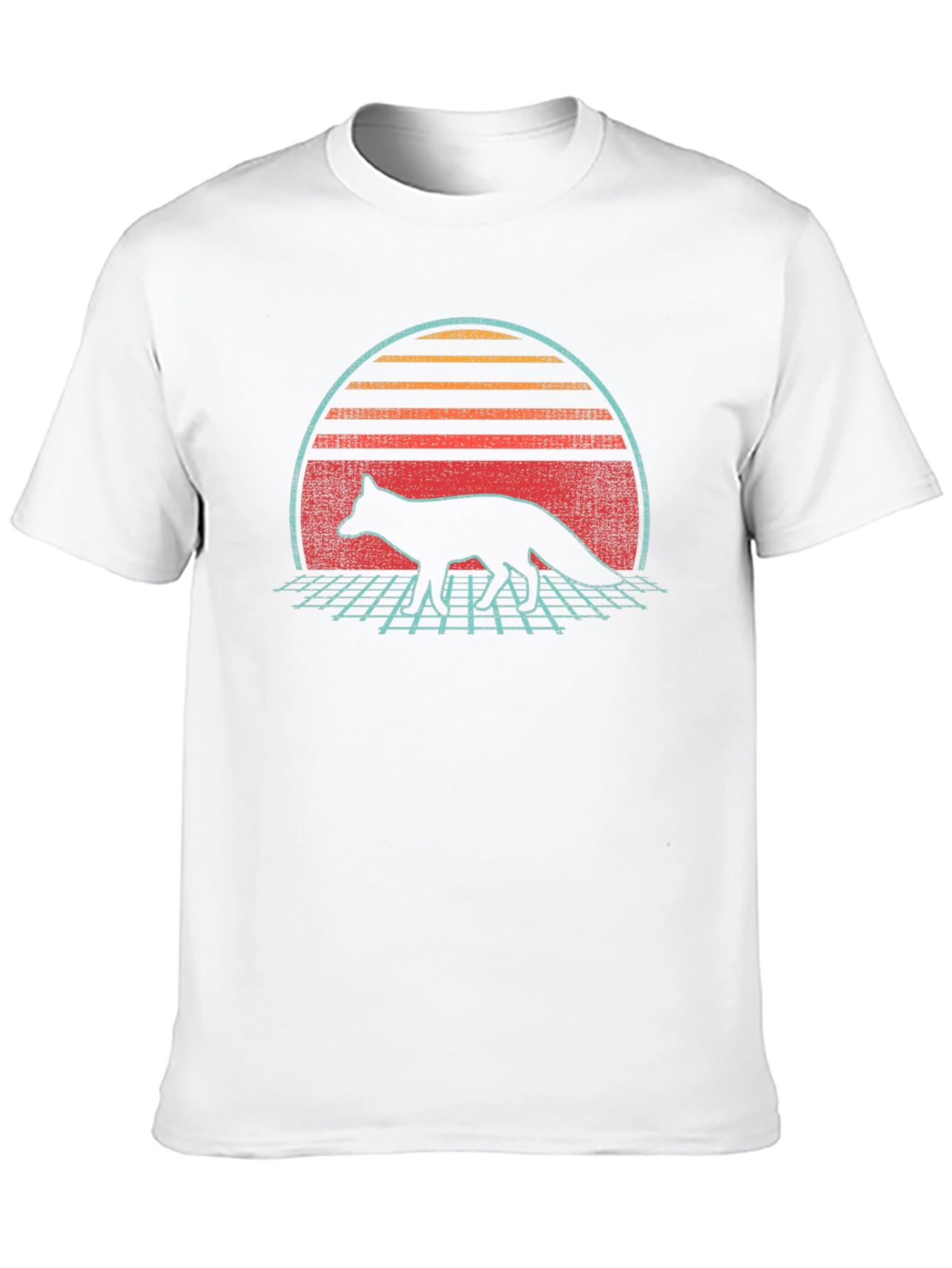 Retro Fox Graphic Tee - Black T-Shirt