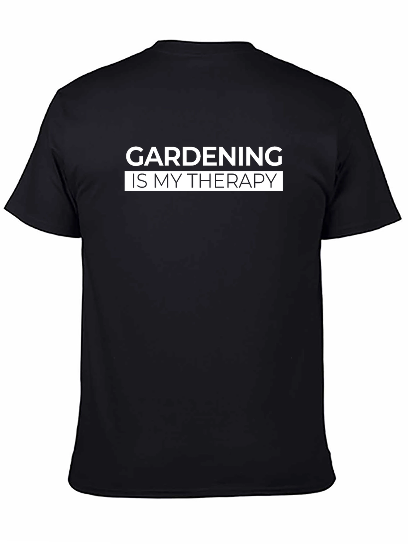 Gardening is My Therapy Black Tee