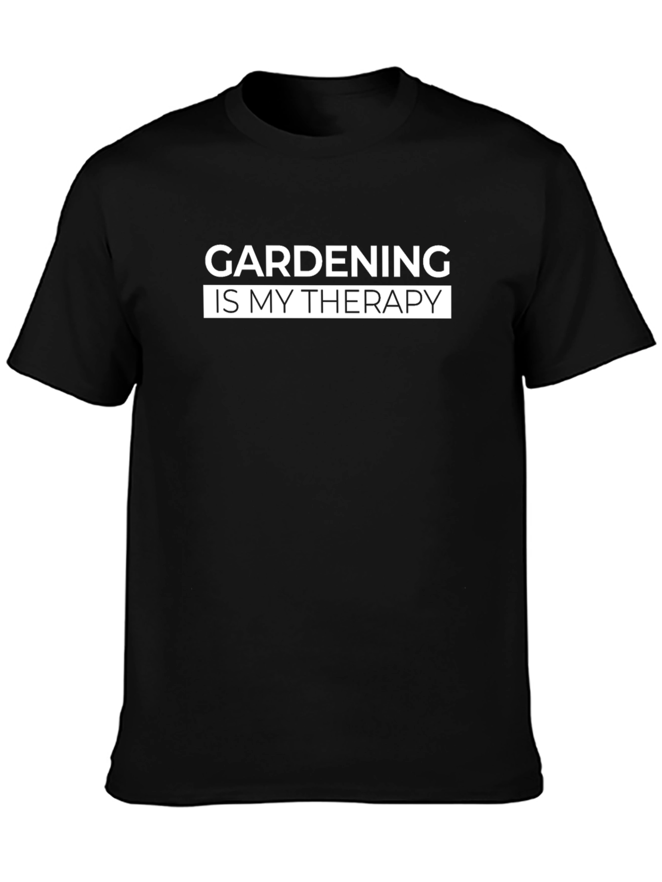 Gardening is My Therapy Black Tee