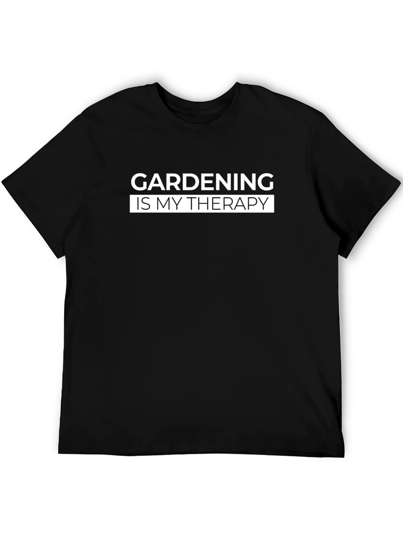 Gardening is My Therapy Black Tee