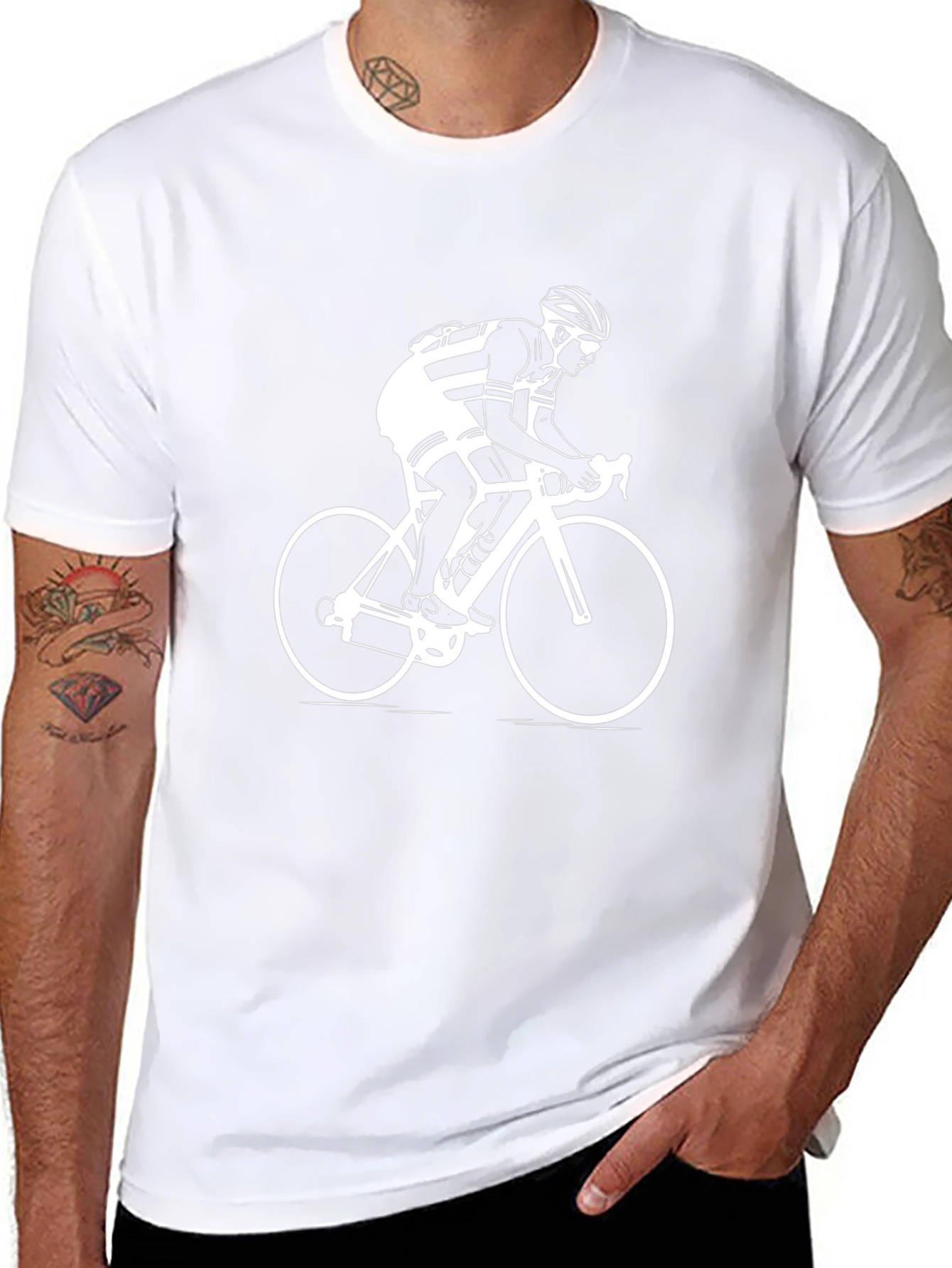 Cyclist Graphic T-Shirt - Black Cotton Tee