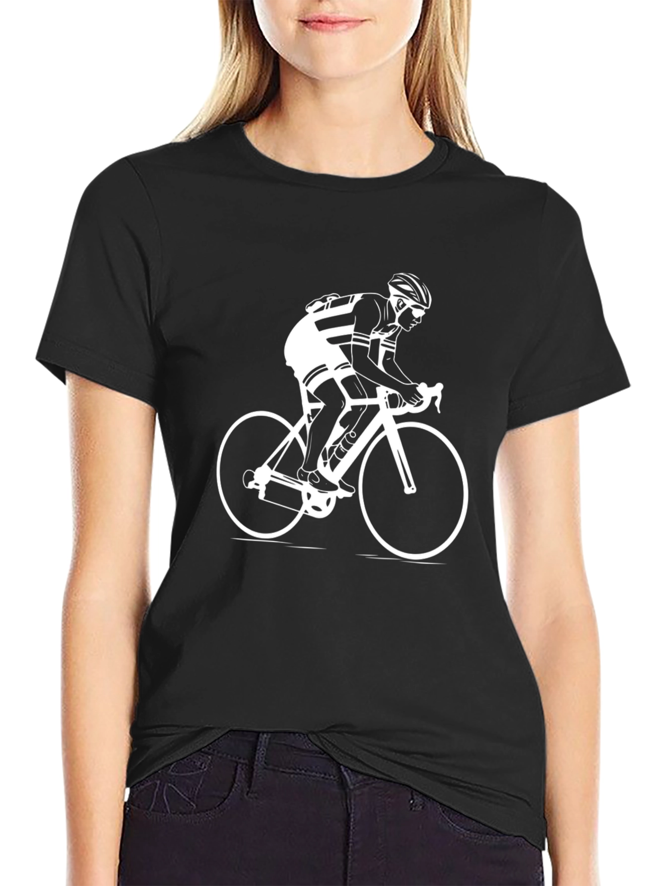 Cyclist Graphic T-Shirt - Black Cotton Tee