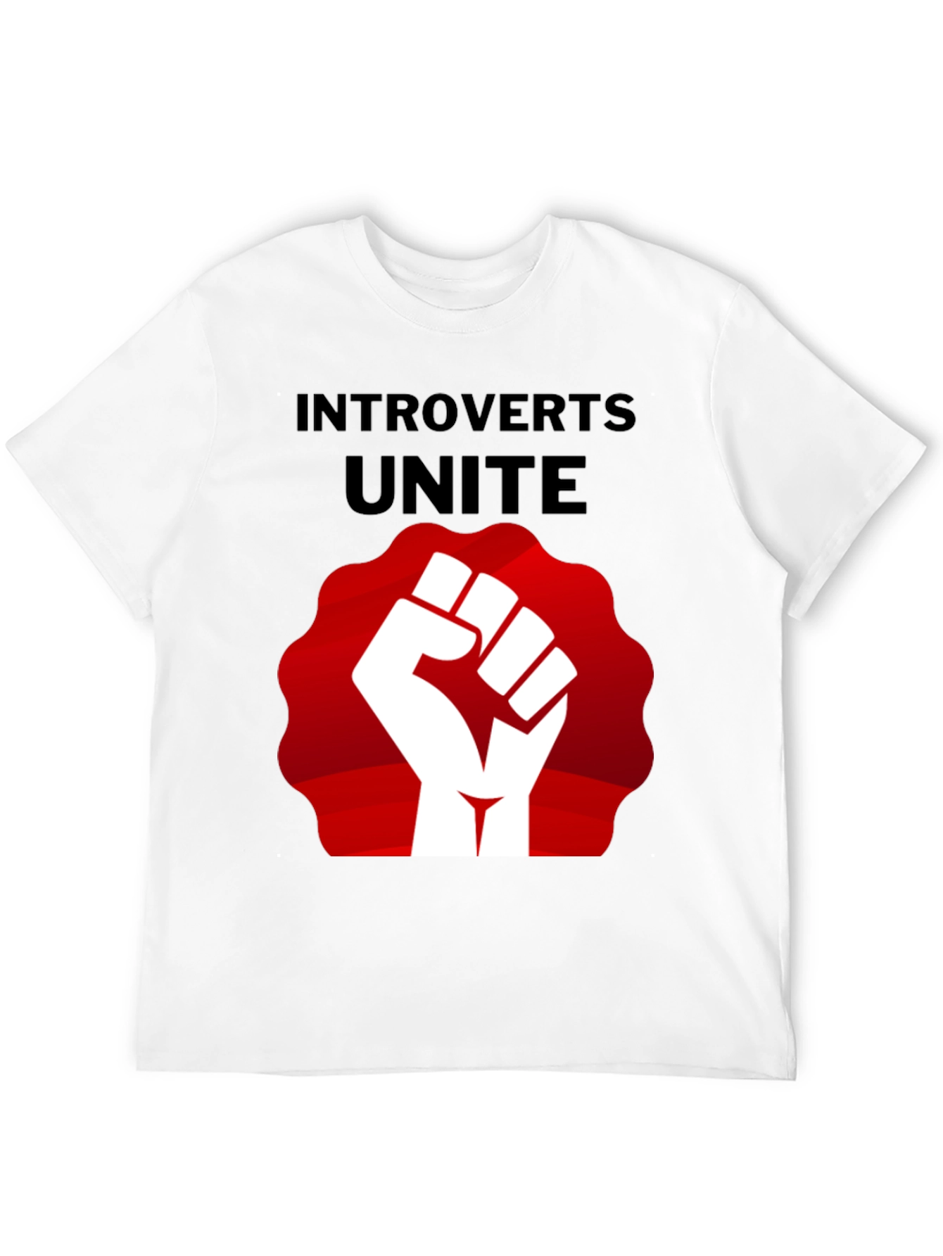 Introverts Unite T-Shirt: Red Fist Graphic Tee
