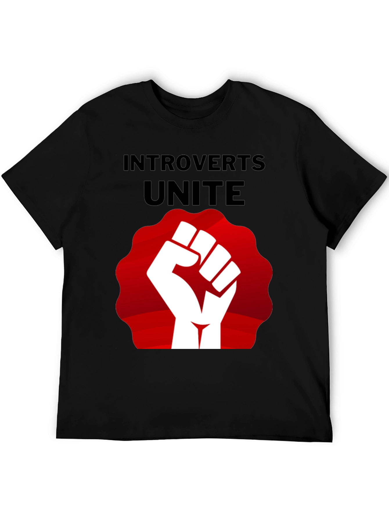 Introverts Unite T-Shirt: Red Fist Graphic Tee