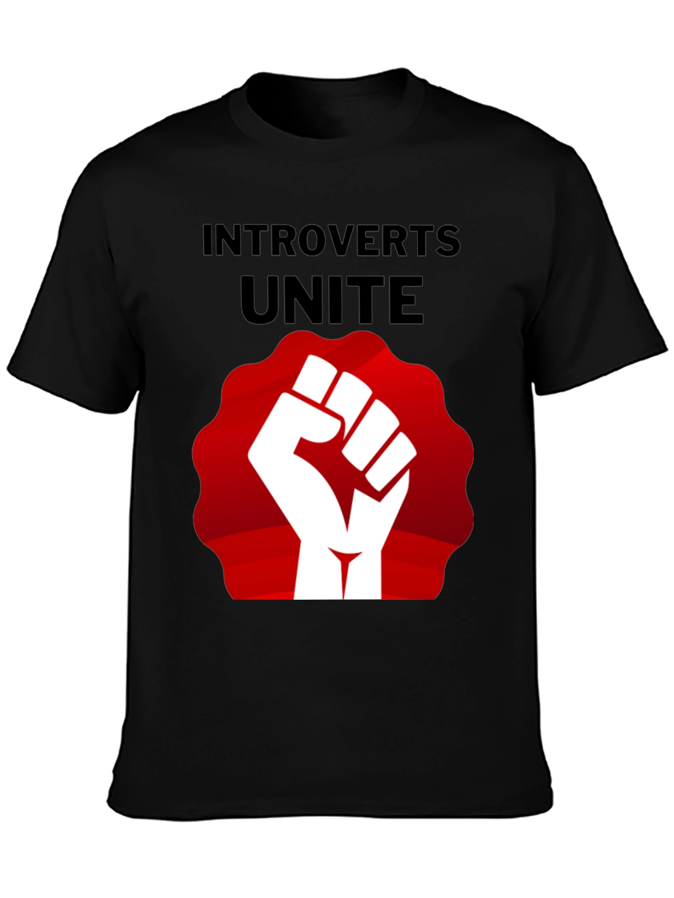 Introverts Unite T-Shirt: Red Fist Graphic Tee