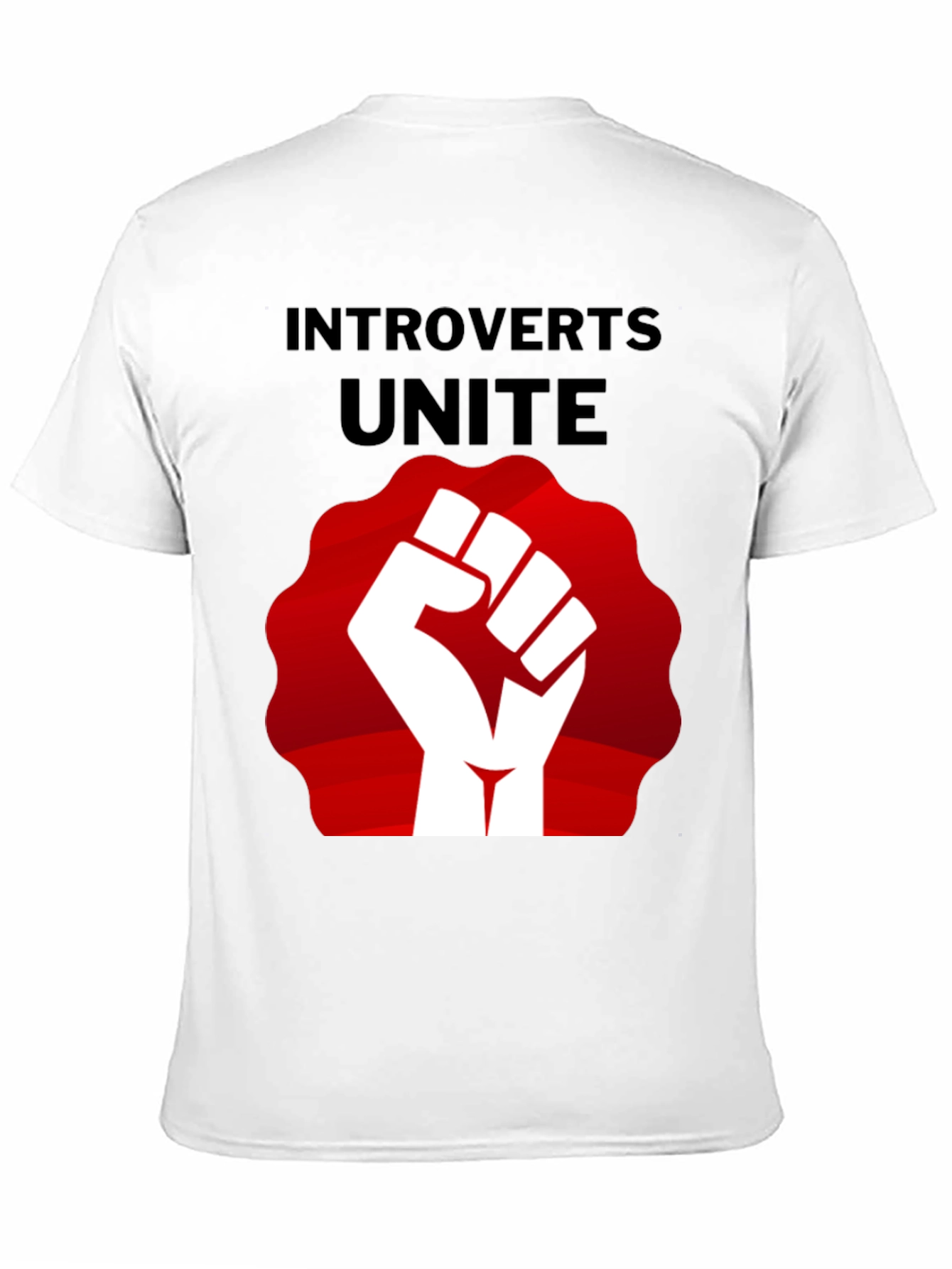 Introverts Unite T-Shirt: Red Fist Graphic Tee