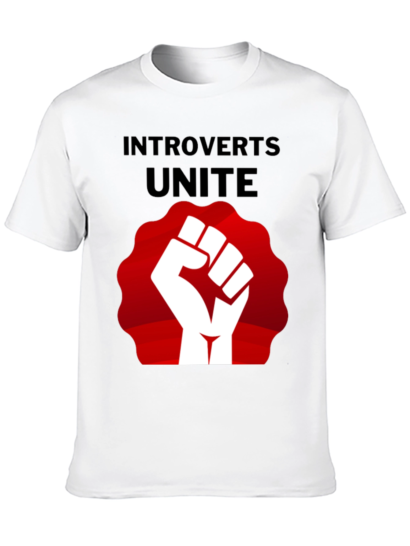 Introverts Unite T-Shirt: Red Fist Graphic Tee