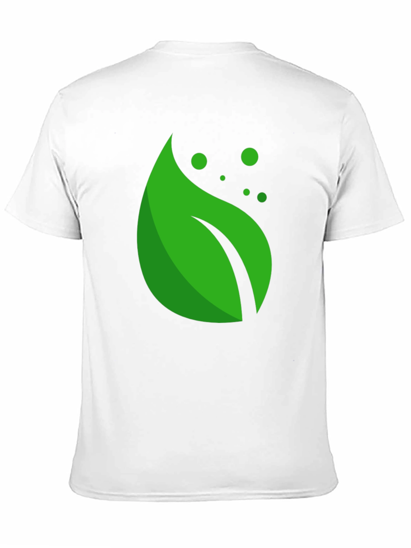 Green Leaf Graphic Black T-Shirt