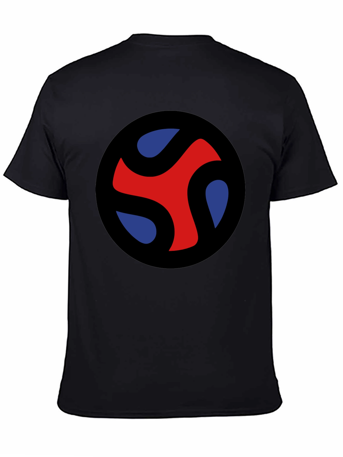 Abstract Graphic Tee - Red Blue Black T-Shirt