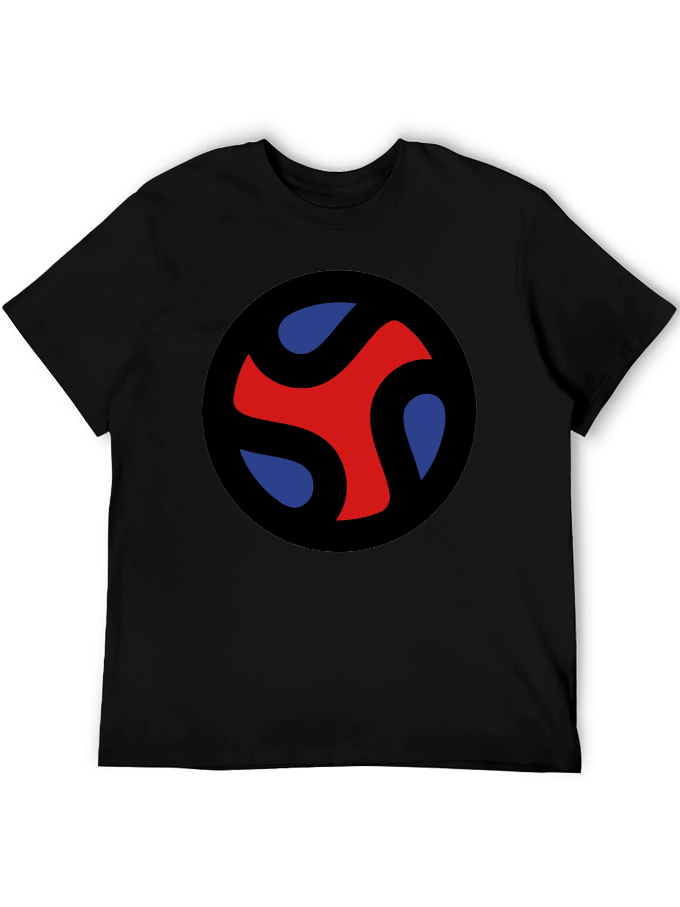 Abstract Graphic Tee - Red Blue Black T-Shirt