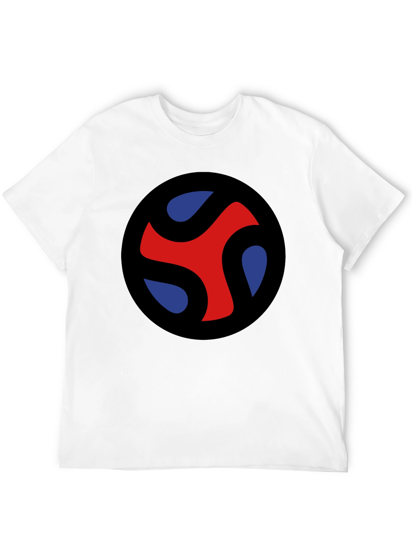 Abstract Graphic Tee - Red Blue Black T-Shirt