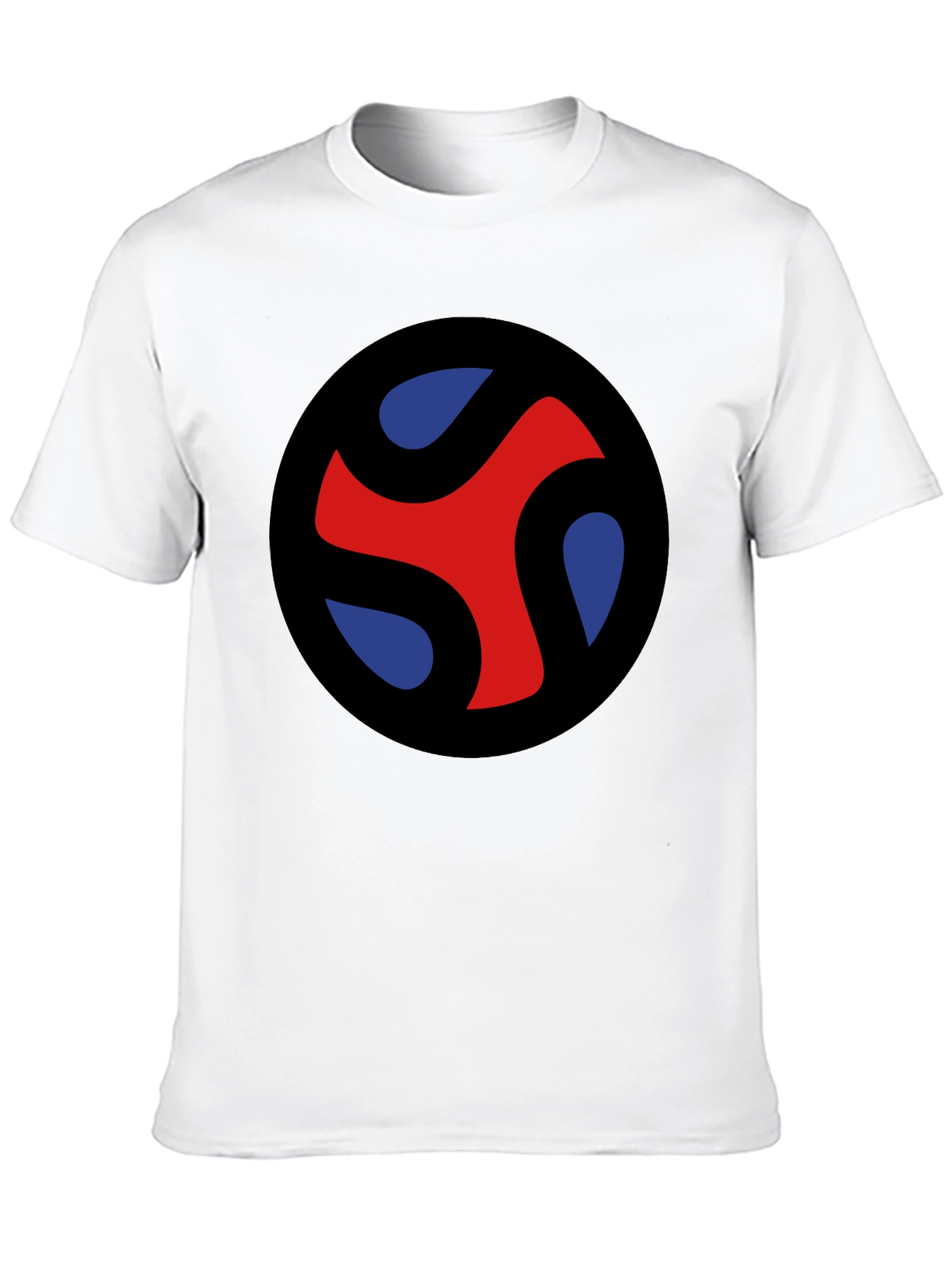 Abstract Graphic Tee - Red Blue Black T-Shirt