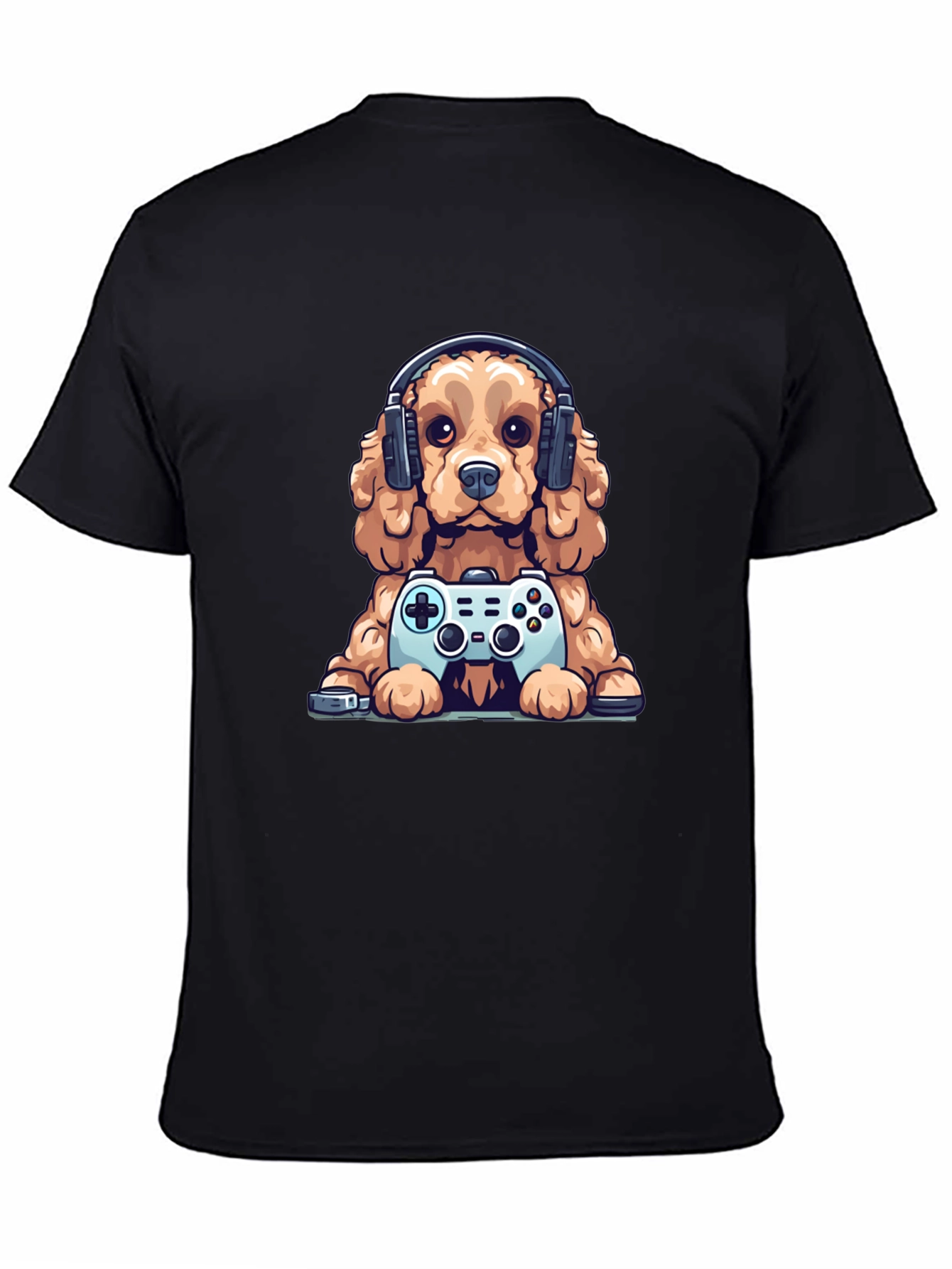 Gamer Dog T-Shirt - Cute Puppy with Controller