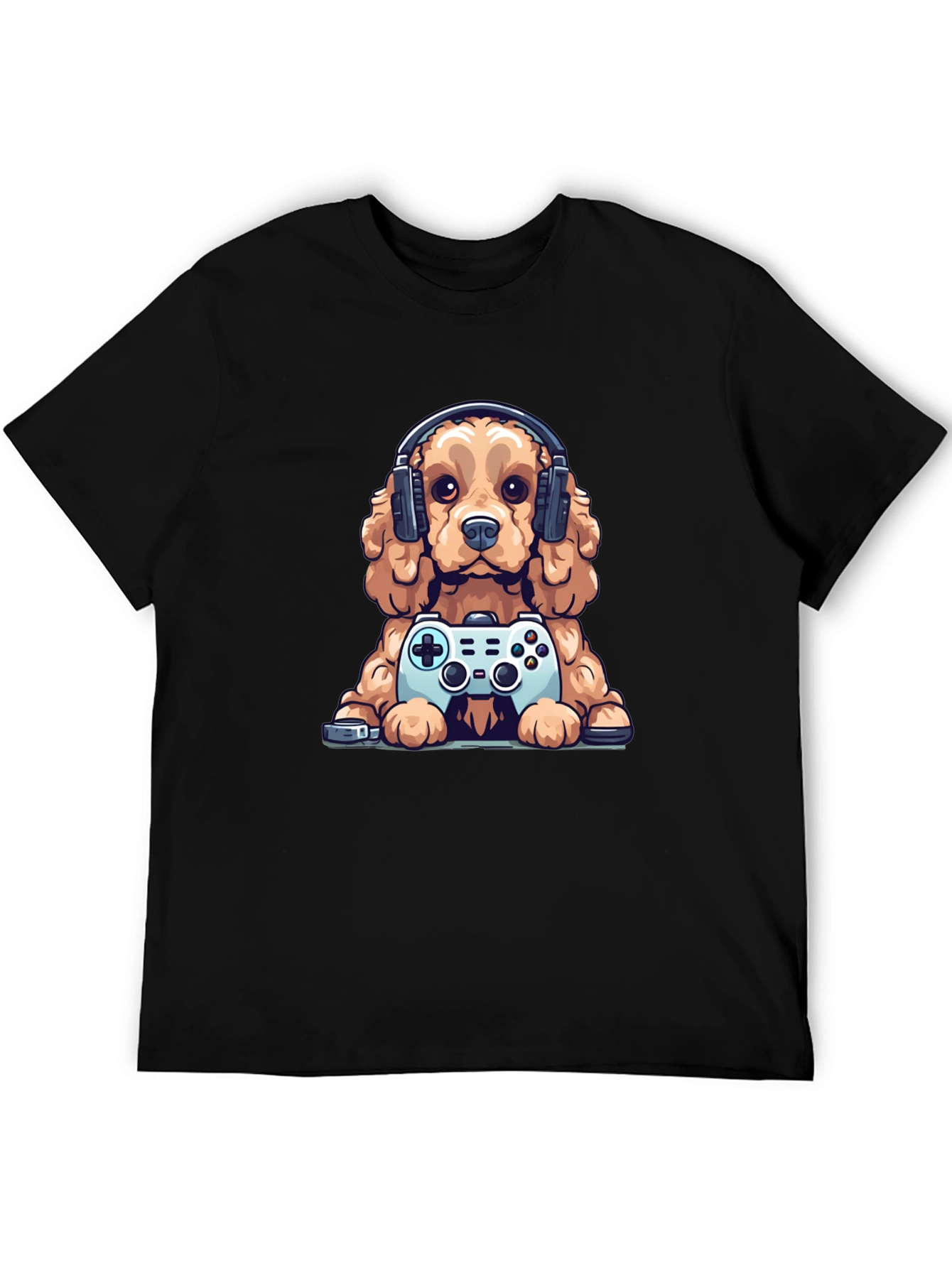 Gamer Dog T-Shirt - Cute Puppy with Controller
