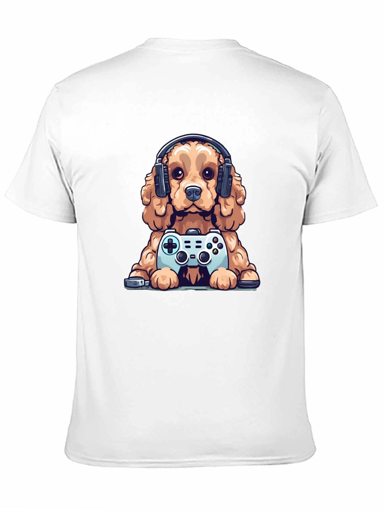 Gamer Dog T-Shirt - Cute Puppy with Controller