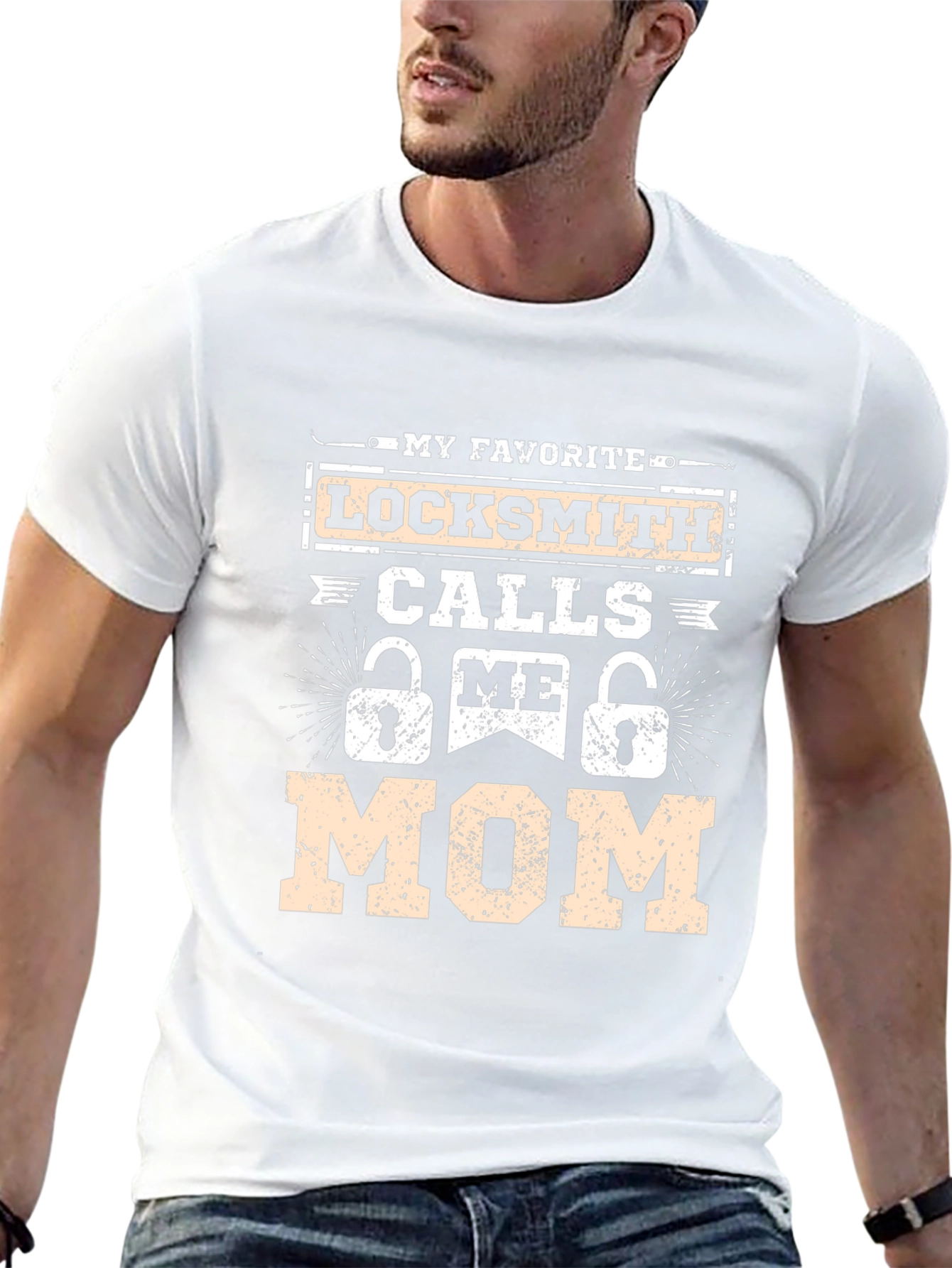 Locksmith Mom Graphic T-Shirt - Black Crew Neck