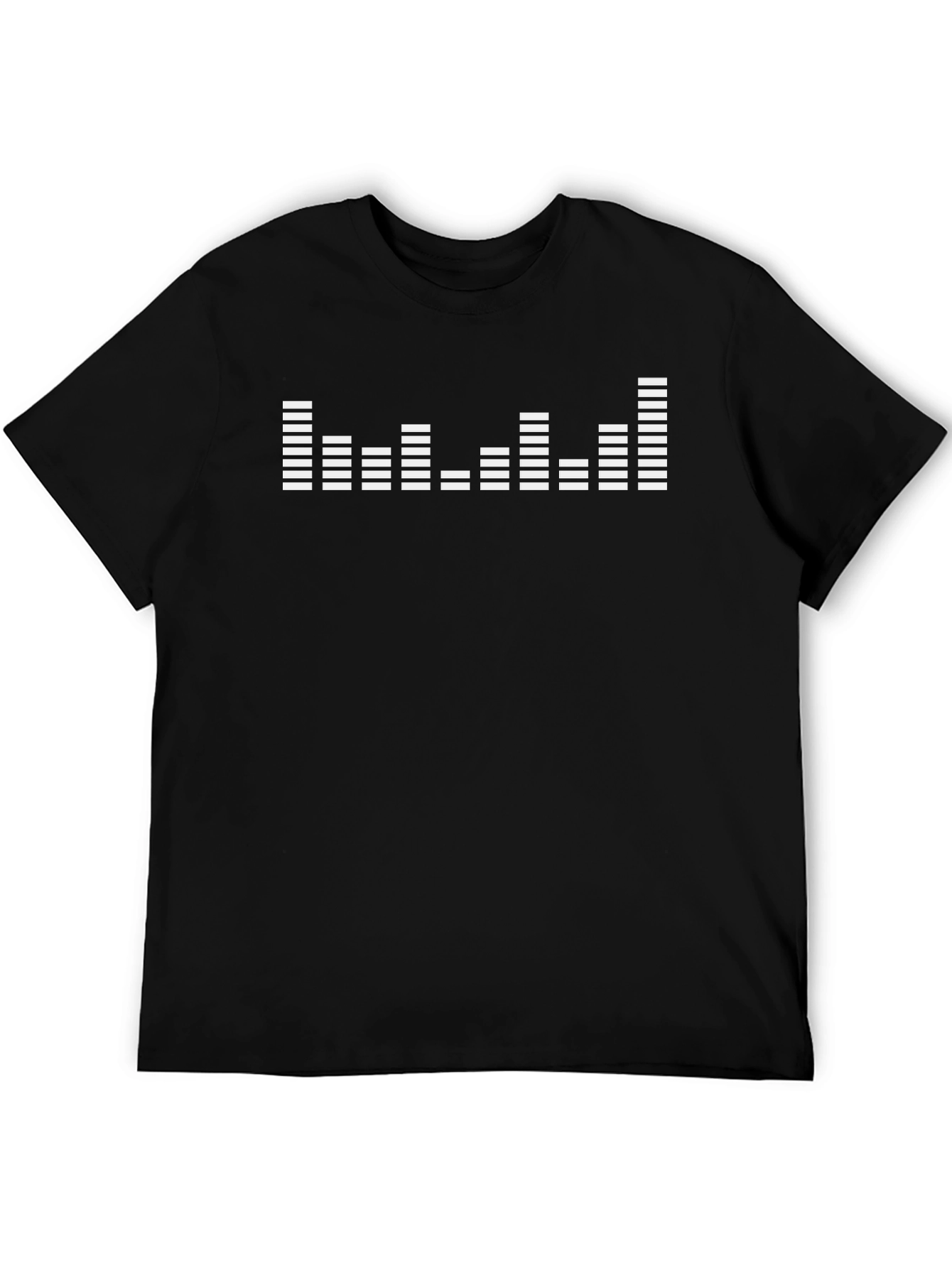 Black T-Shirt with Equalizer Graphic
