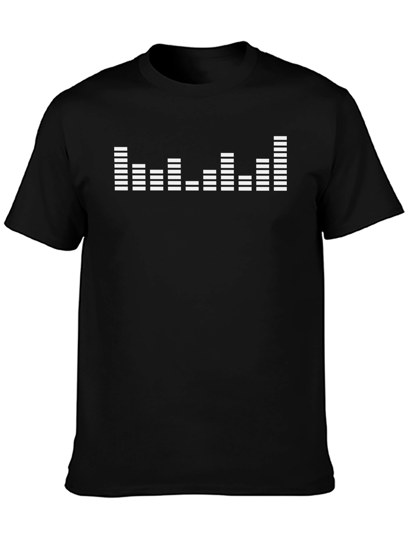 Black T-Shirt with Equalizer Graphic