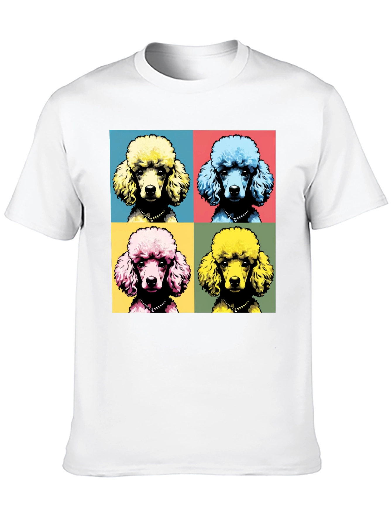 Pop Art Poodle Graphic Tee - Black