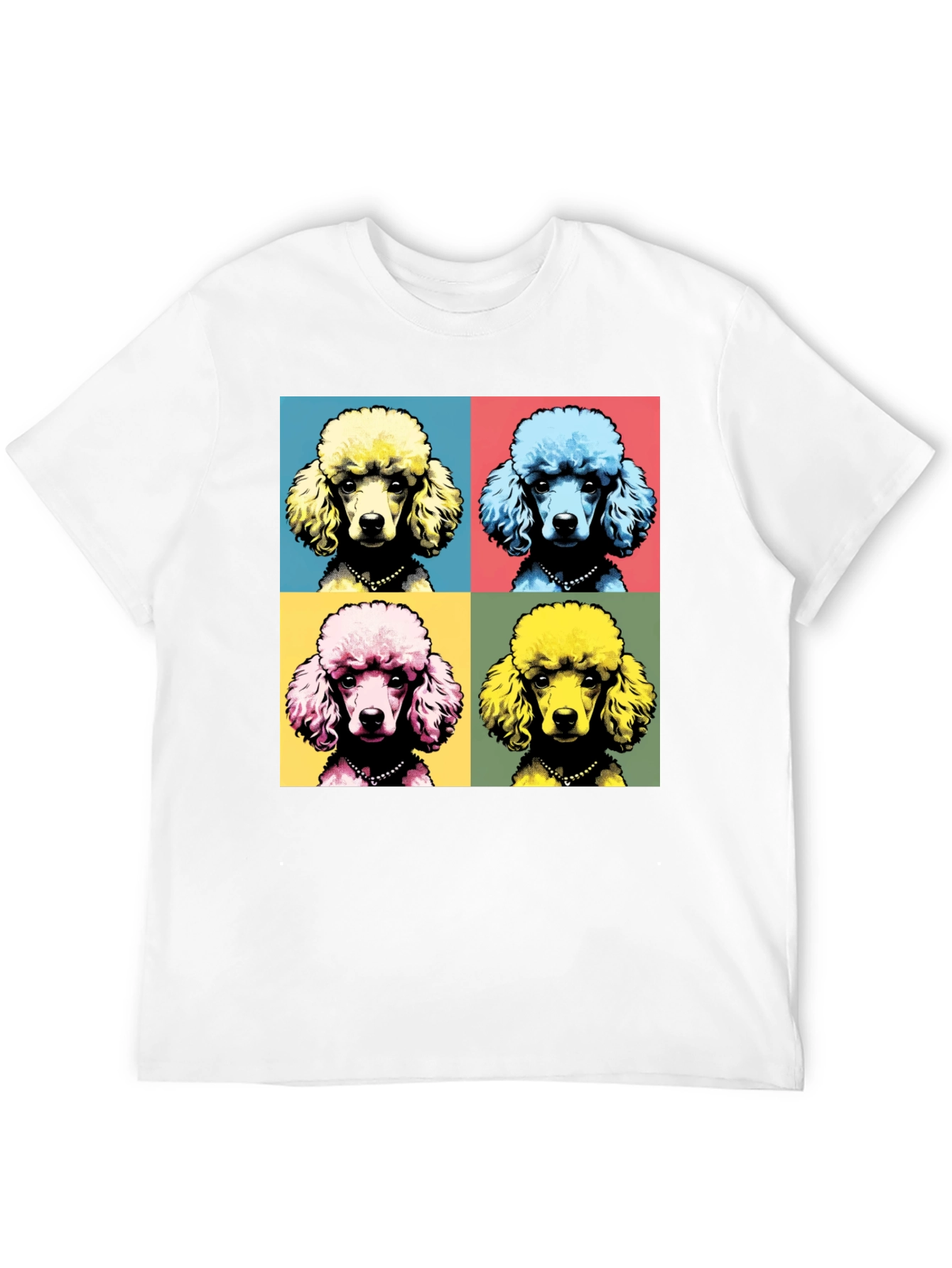 Pop Art Poodle Graphic Tee - Black